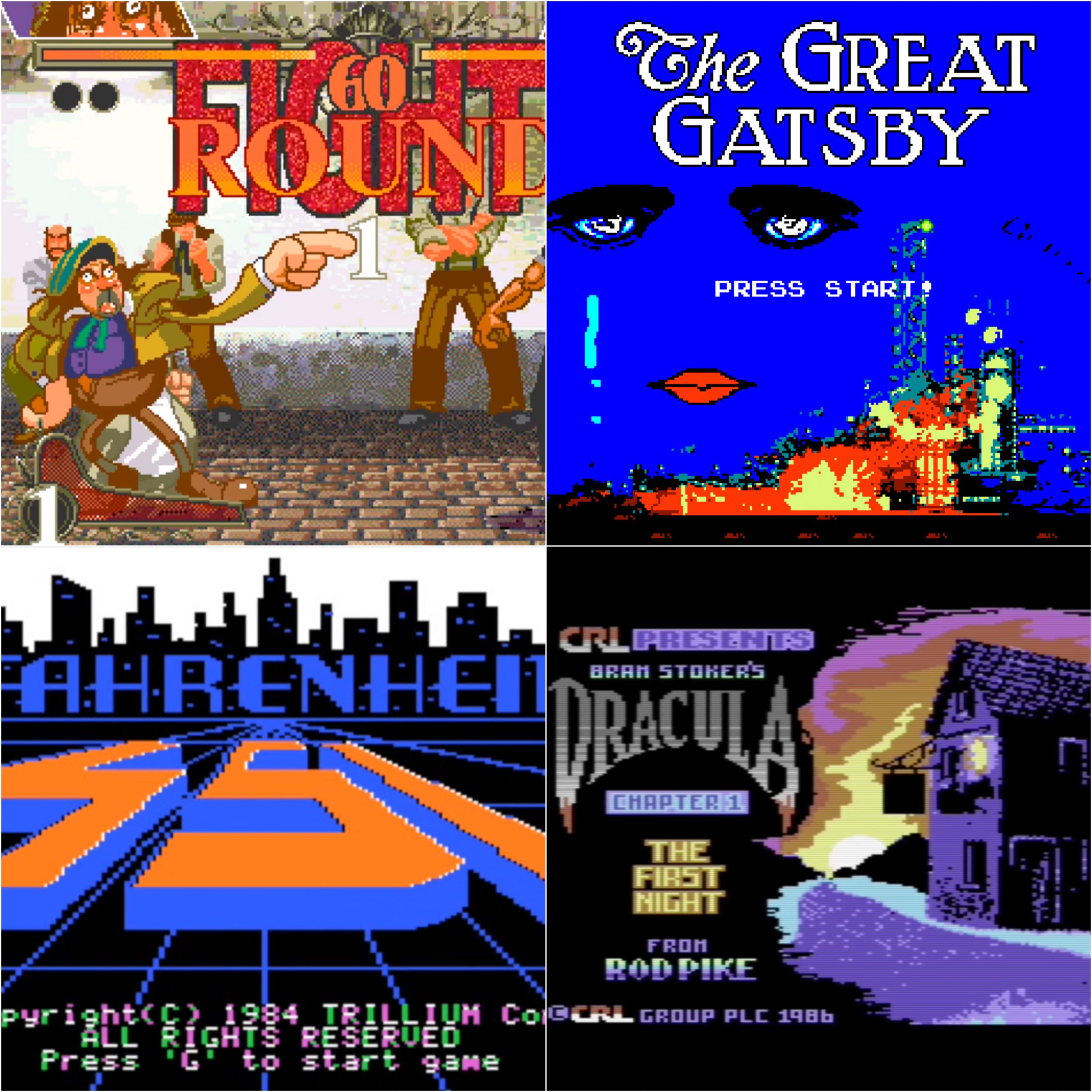 Les Miserables, The Great Gatsby, Dracula and Fahrenheit 451 are just some of the unlikely books adapted into video games