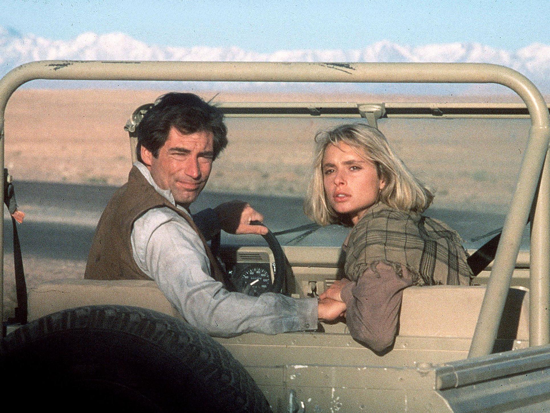 Timothy Dalton and Maryam D’Abo in ‘The Living Daylights’