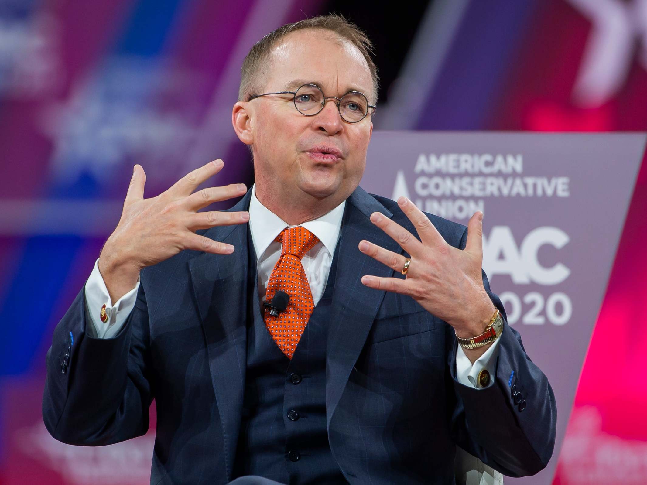 Mick Mulvaney speaks at the 47th annual Conservative Political Action Conference in Maryland, 28 February