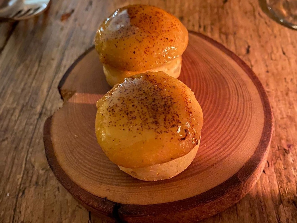 Devilled duck egg muffin served at Nest in Hackney (Alfie Bullmore )