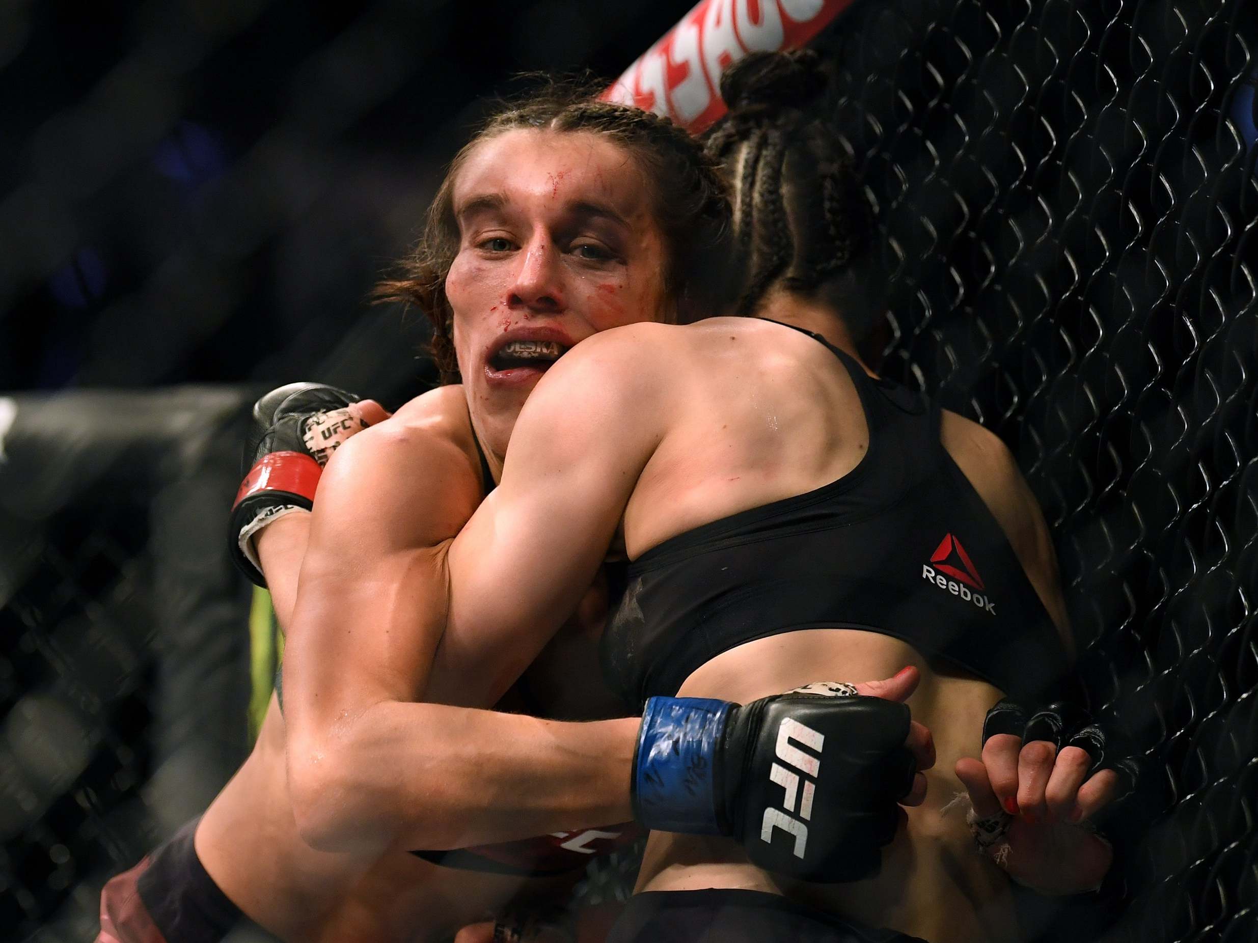 Joanna Jedrzejczyk was taken to hospital after the fight