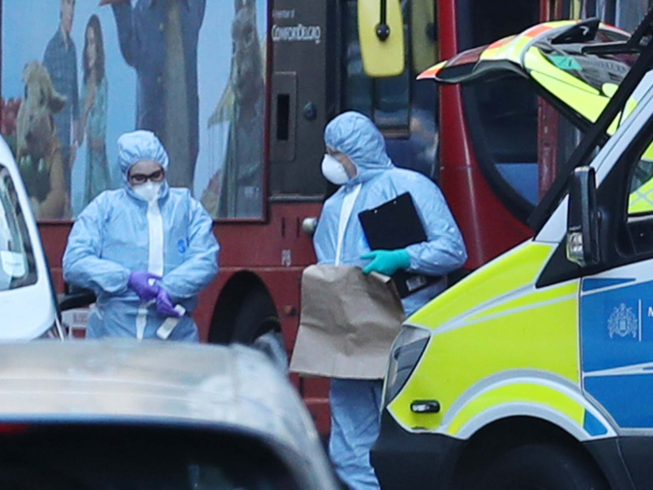 Police activity in Great Scotland Yard, London, on 9 March close to where Mr Yayha was shot dead by police after brandishing two knives at officers