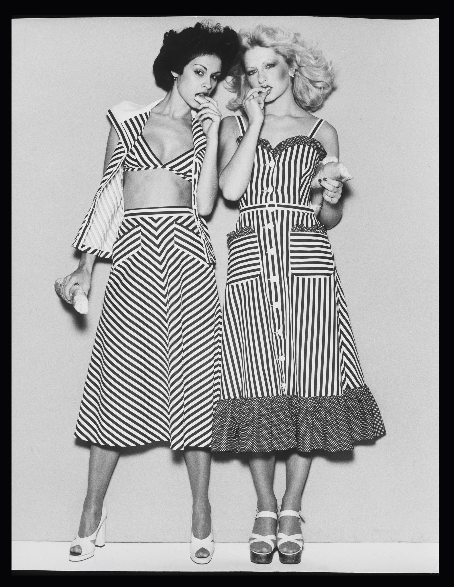 Photograph of two models in Mary Quant, Spring 1973 (Mary Quant Archive/Victoria and Albert Museum via V&amp;A Dundee)