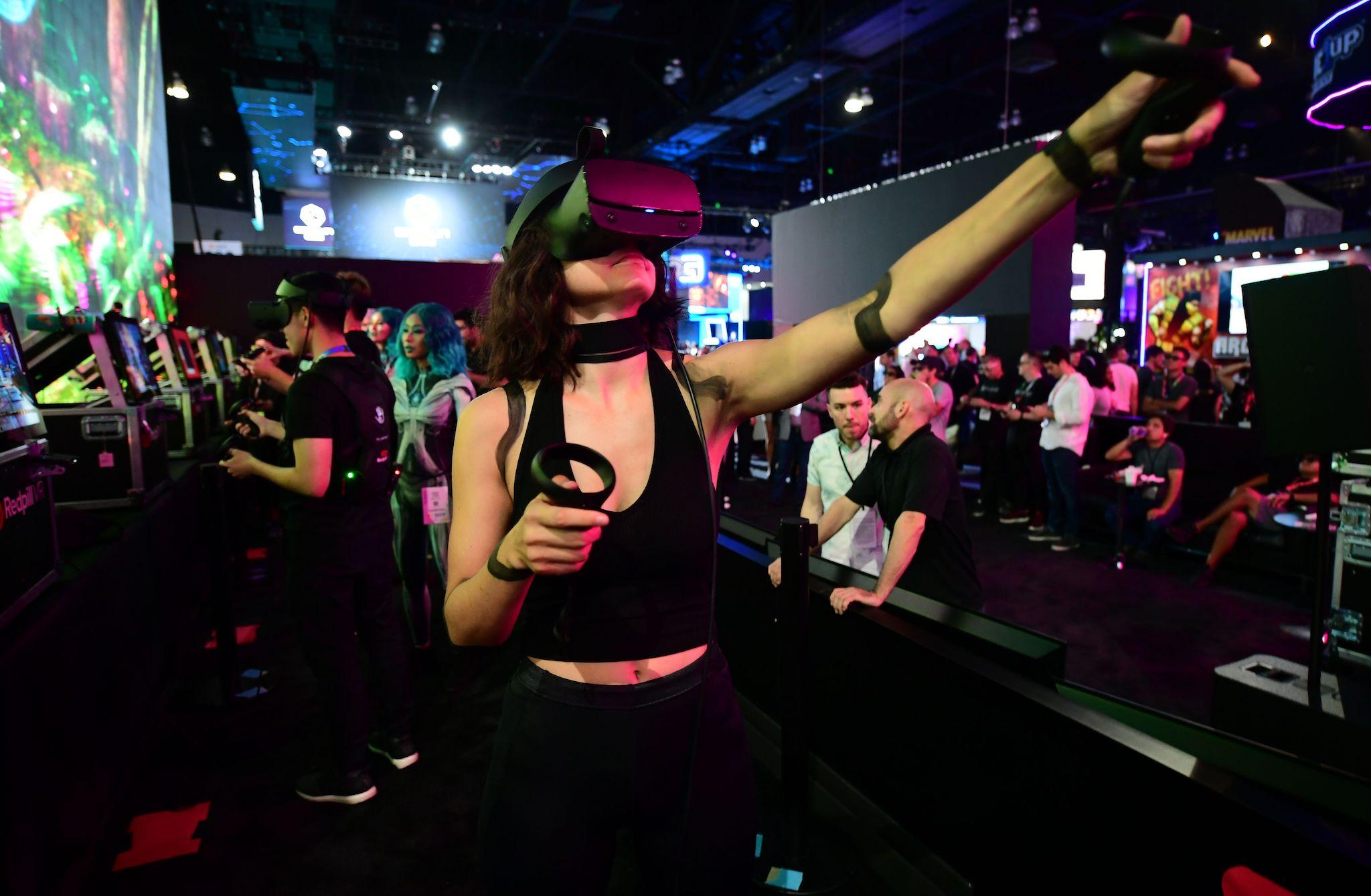 Virtual Clubbing from Redpill VR, a social music experience platform, at the 2019 Electronic Entertainment Expo, also known as E3, opening in Los Angeles, California on June 11, 2019