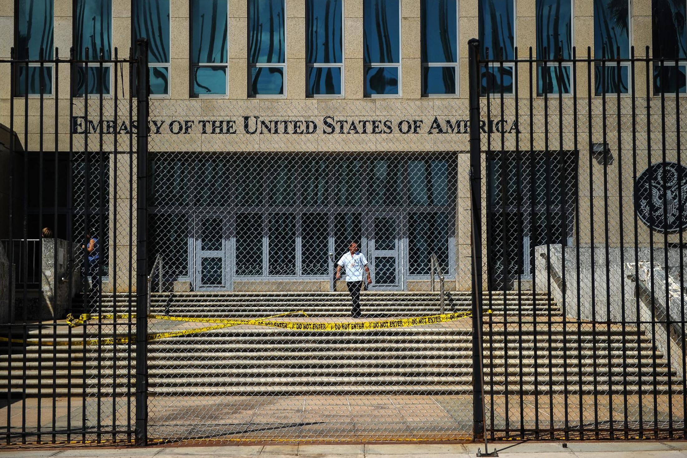 The embassy in Havana is largely empty, a potent symbol of a rapprochement derailed (AFP via Getty)