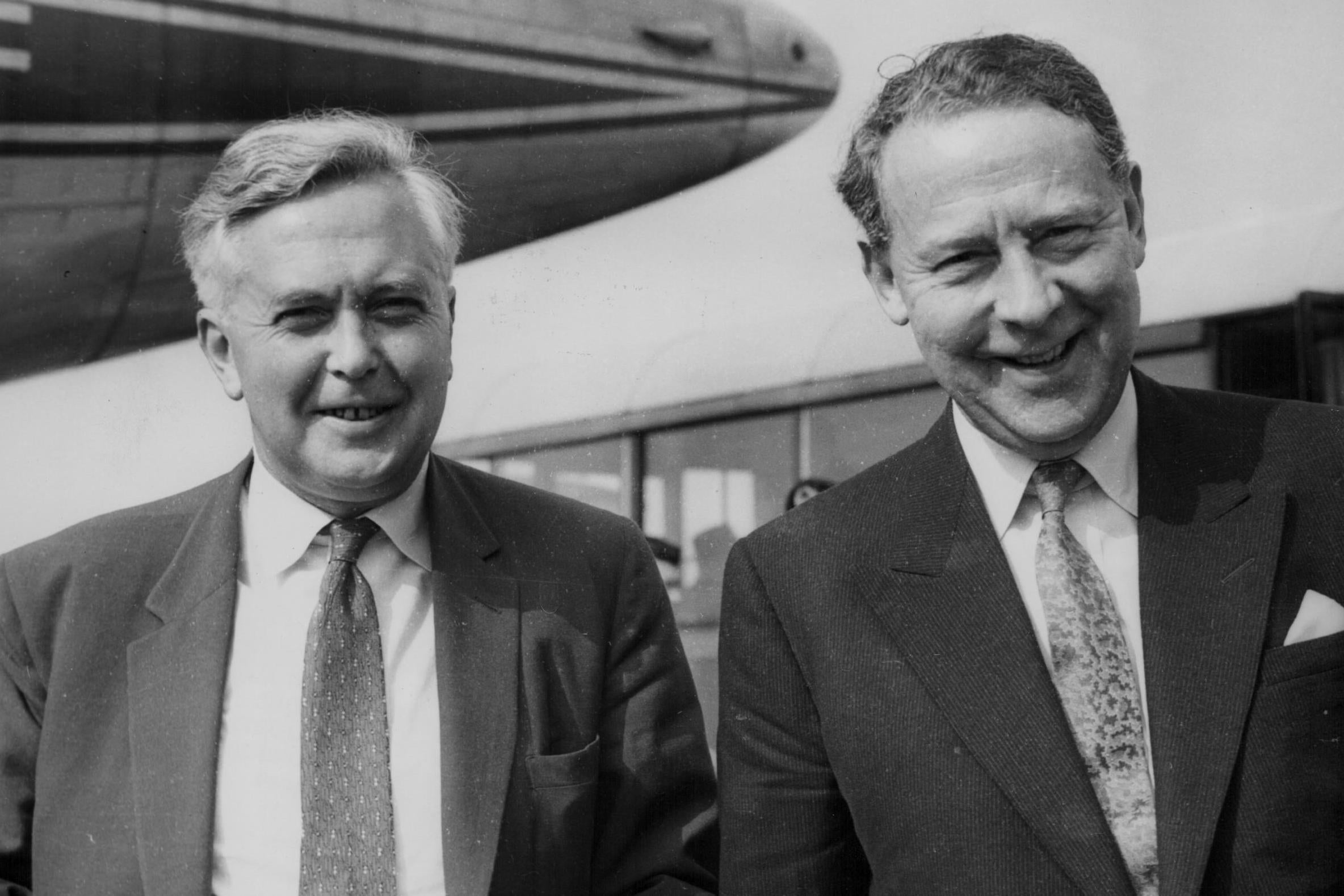 Wilson with Hugh Gaitskell, his predecessor as Labour leader, in 1962 (Getty)