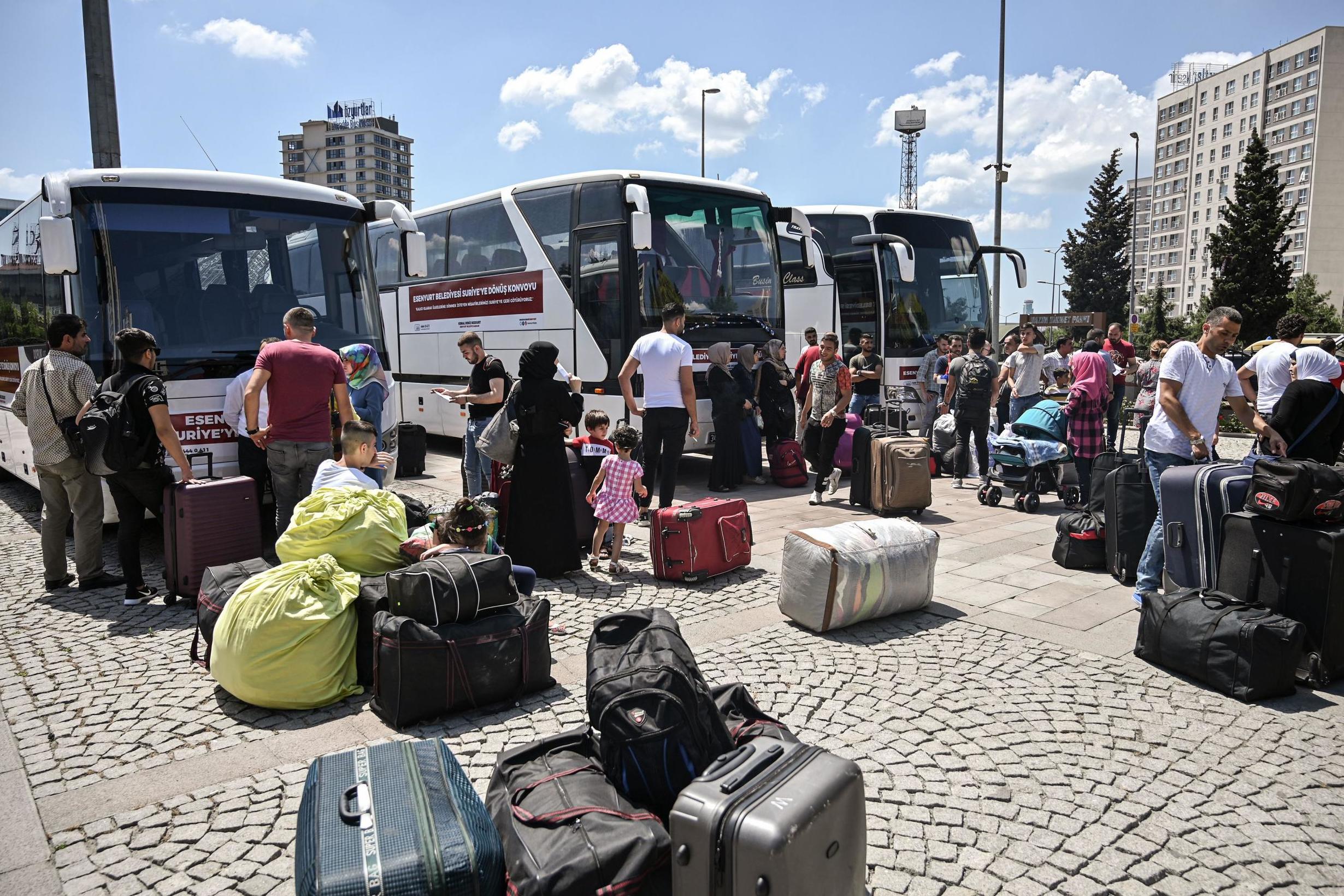 The Esenyurt municipality of western Istanbul is also providing free bus services for refugees to return to Syria (AFP/Getty)