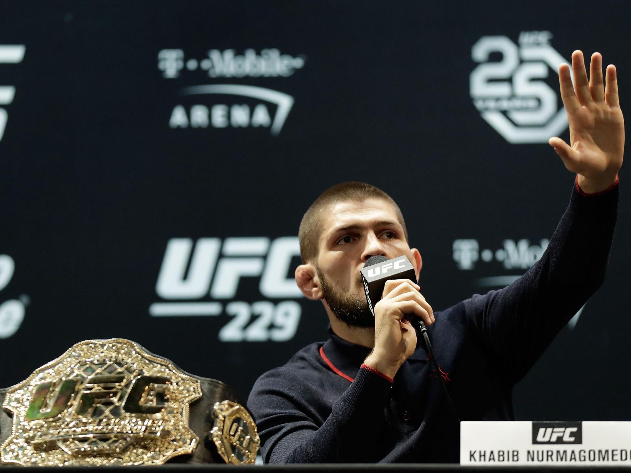 UFC lightweight champion Nurmagomedov is stuck in Russia