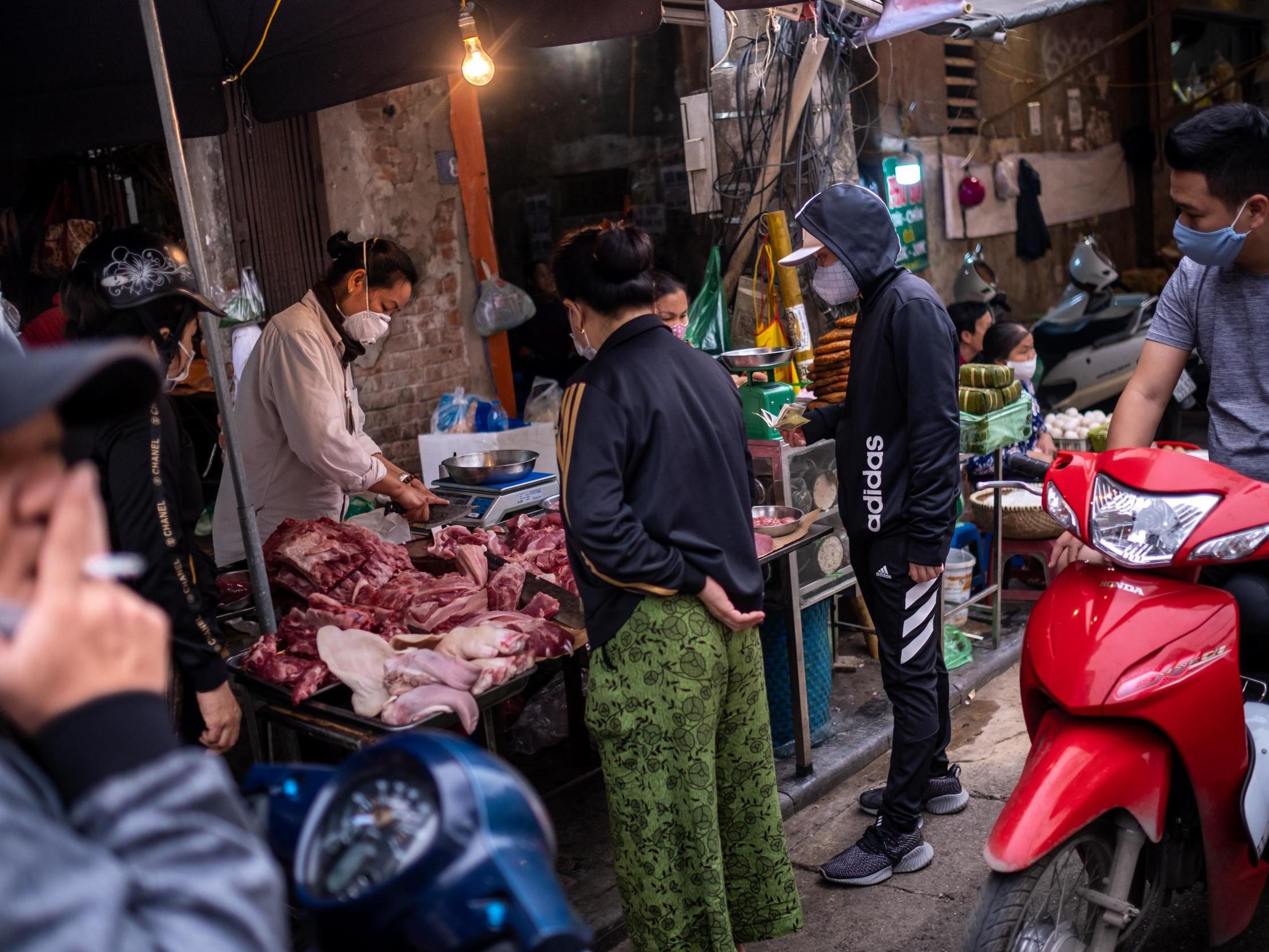 Stalls selling animals and their body parts have been linked with the emergence of diseases