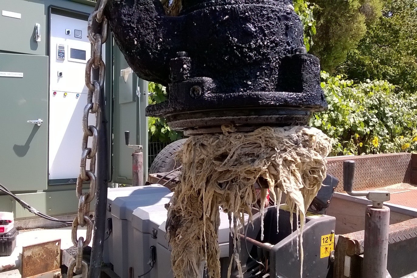 A clogged sewer pump in Australia. People across the world have been urged to stop stockpiling toilet paper amid concerns over shortages as the coronavirus crisis develops