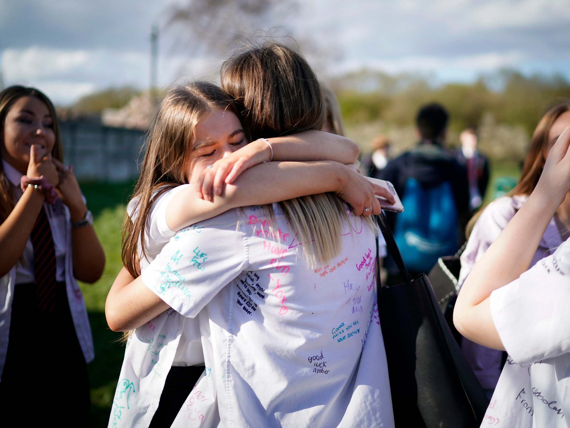 School leaver celebrate the end of term