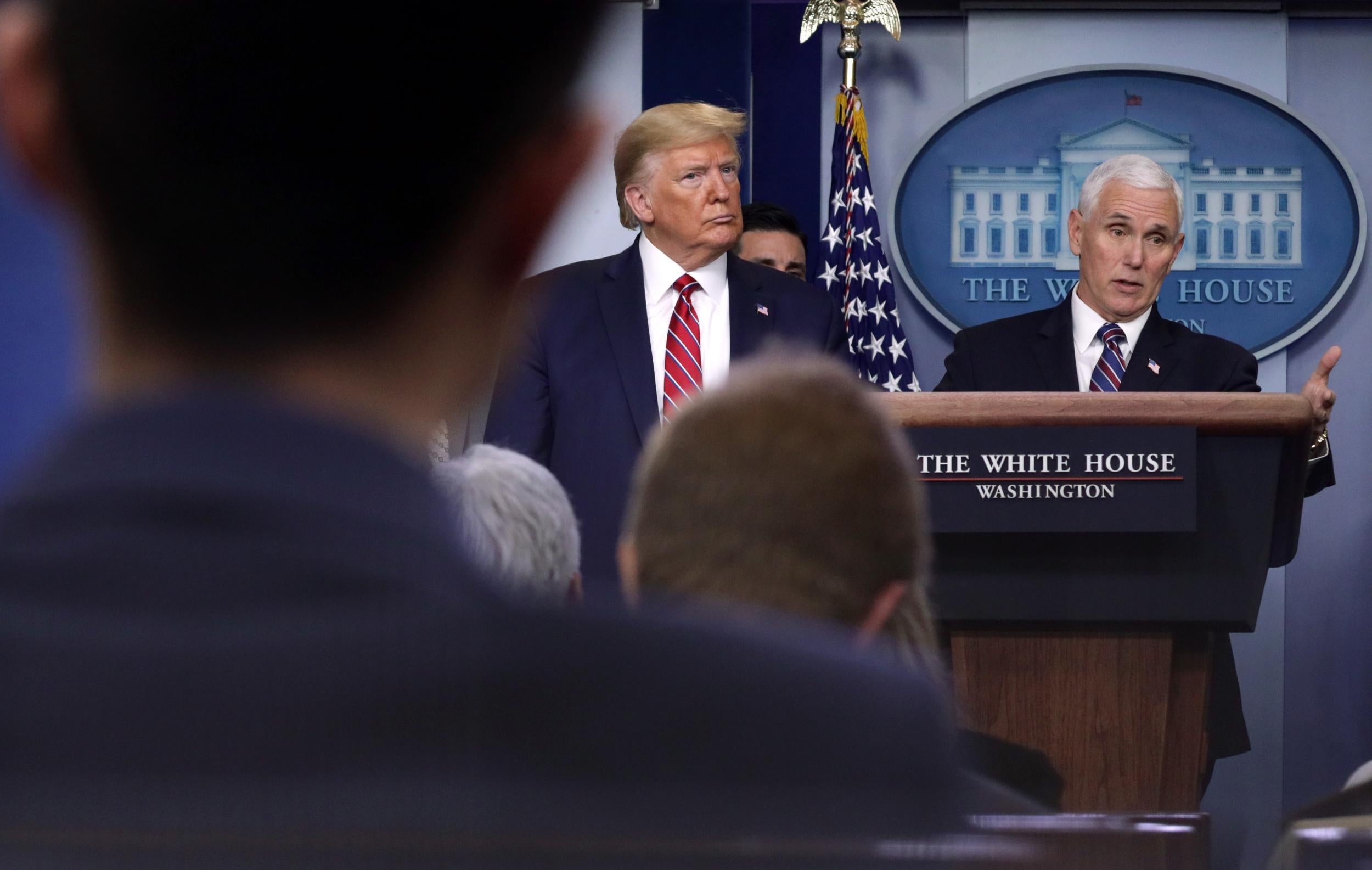 Mike Pence pictured with Donald Trump on Friday