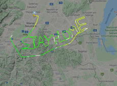 Pilot writes ‘stay home’ in the sky 