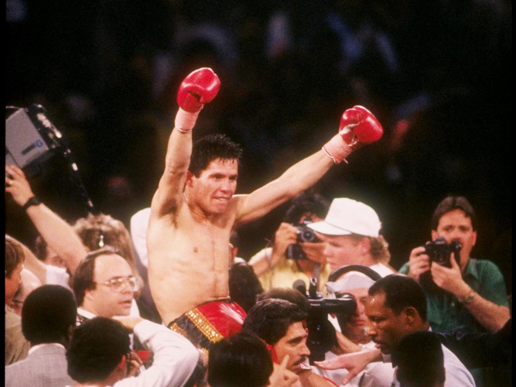 Chavez celebrates his dramatic victory