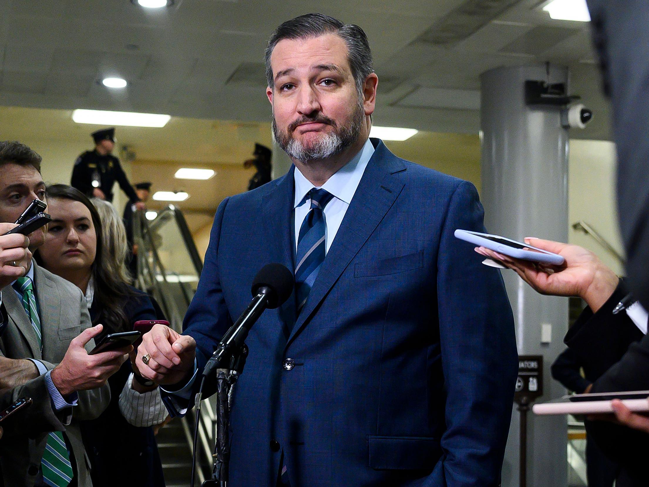 Ted Cruz taking questions in Washington