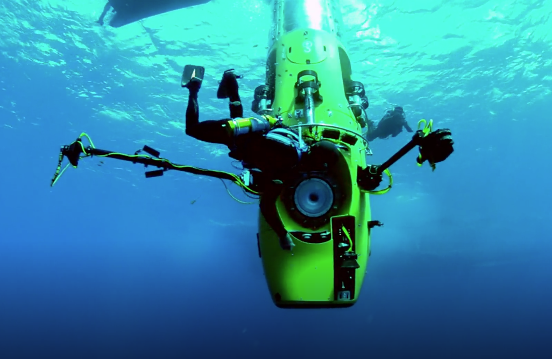 Cameron’s Deepsea Challenger submersible, which took the director and his cameras down to 35,787 feet