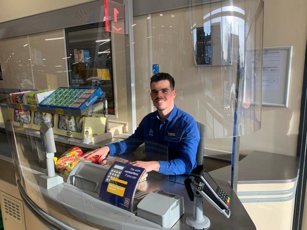 Aldi and Morrisons have installed screens at the checkouts