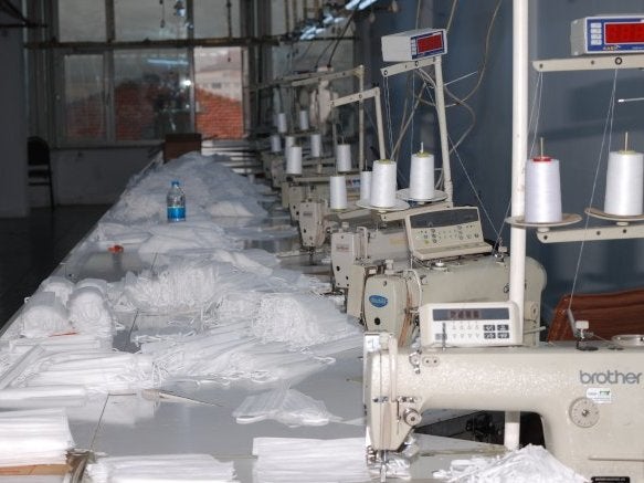 Turkish police have already demanded that depots of medical mask producers sign contracts to sell their wares to the Ministry of Health (Turkish police/The Independent)