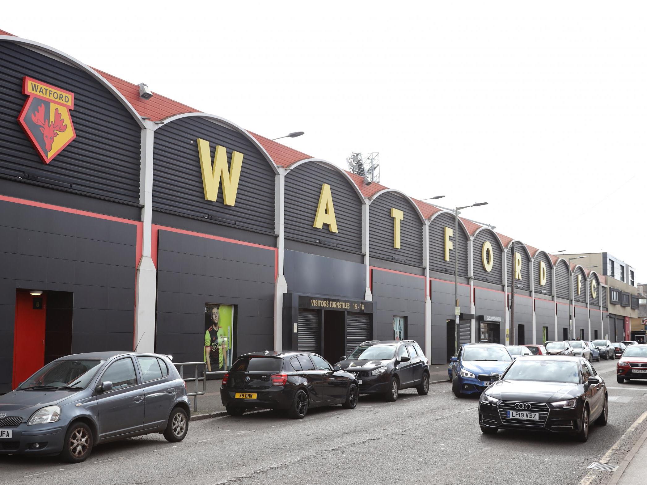 Vicarage Road stadium is close to Watford General Hospital