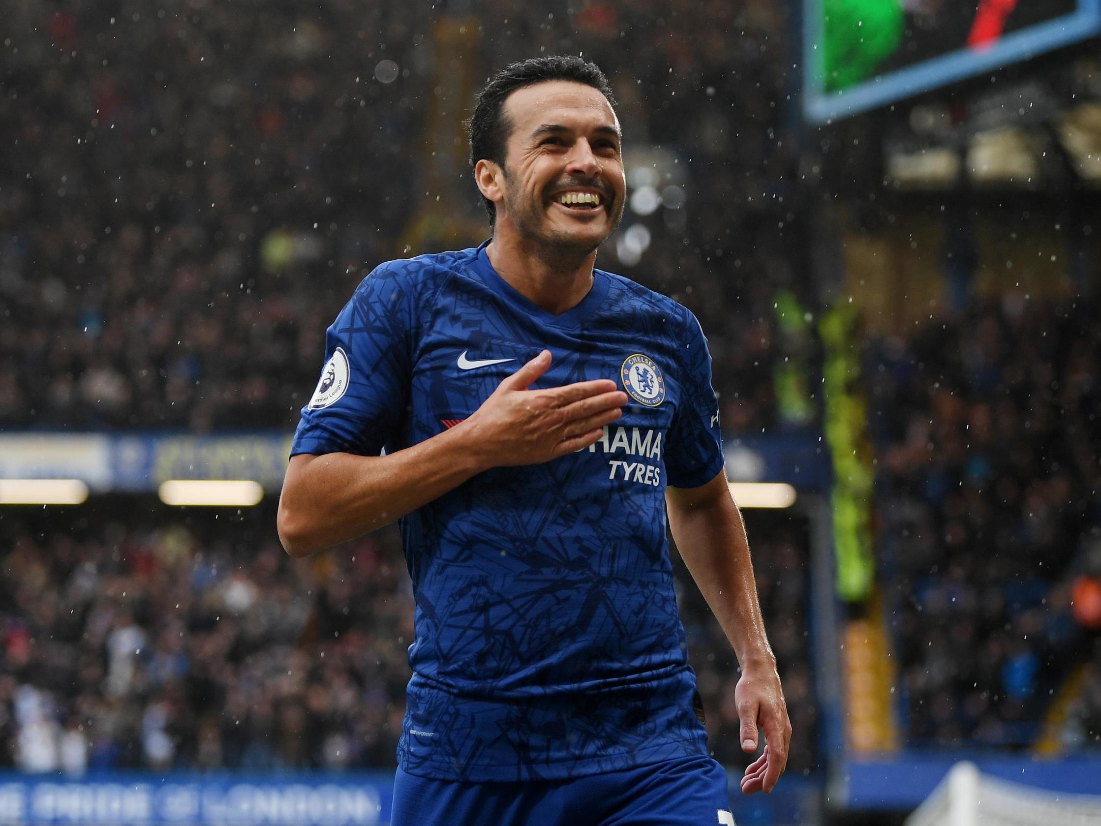 Pedro of Chelsea celebrates