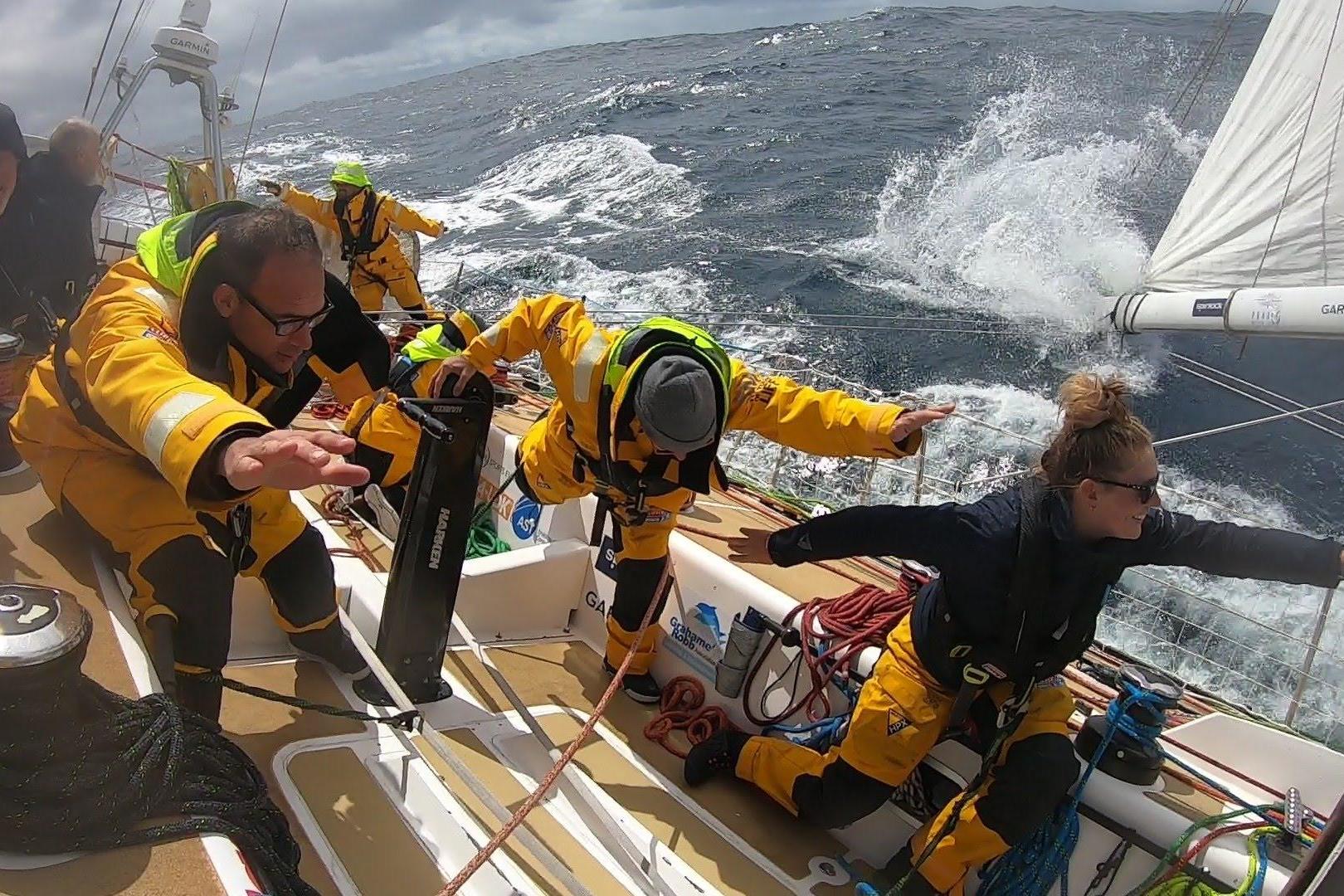 On board the Punta Del Este