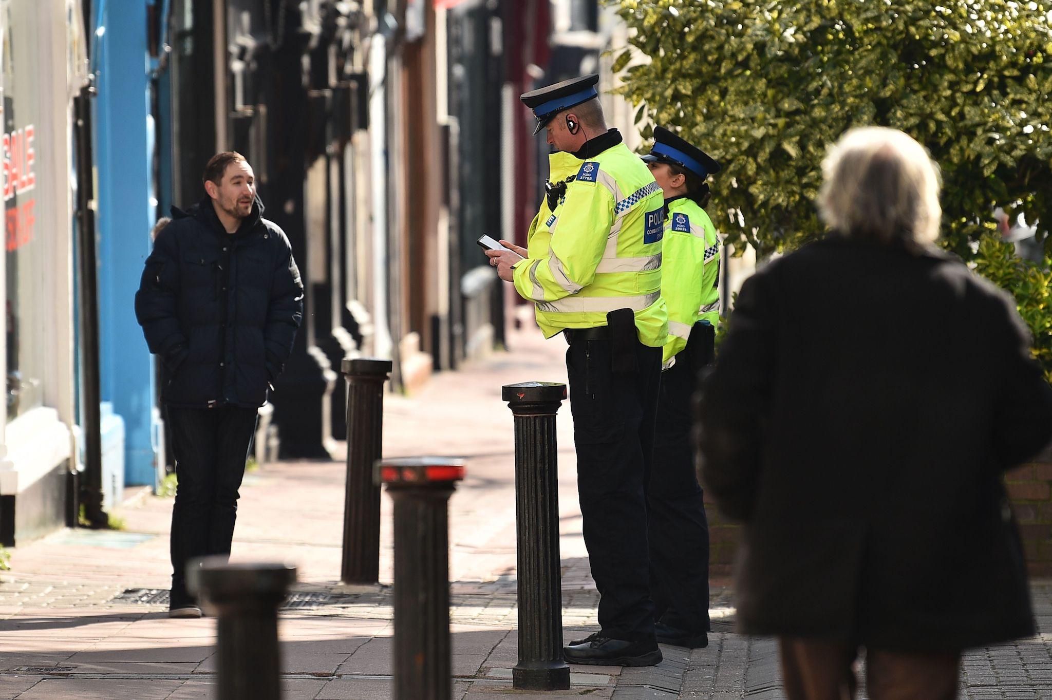 British police are not currently instructed to wear PPE during all interactions with the public