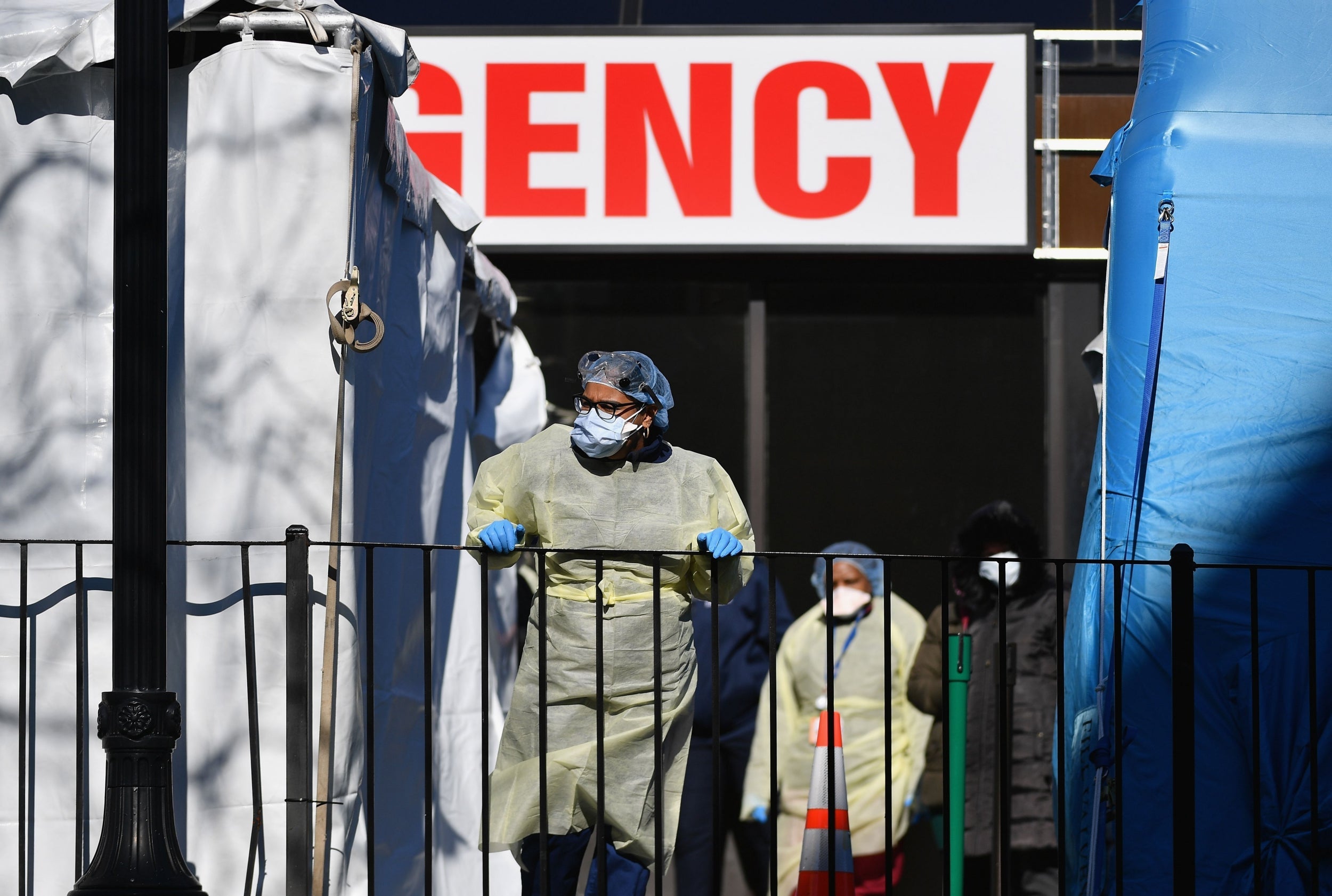 Medical workers around the world are struggling to source enough protective equipment for themselves let alone patients’ families and friends (AFP)