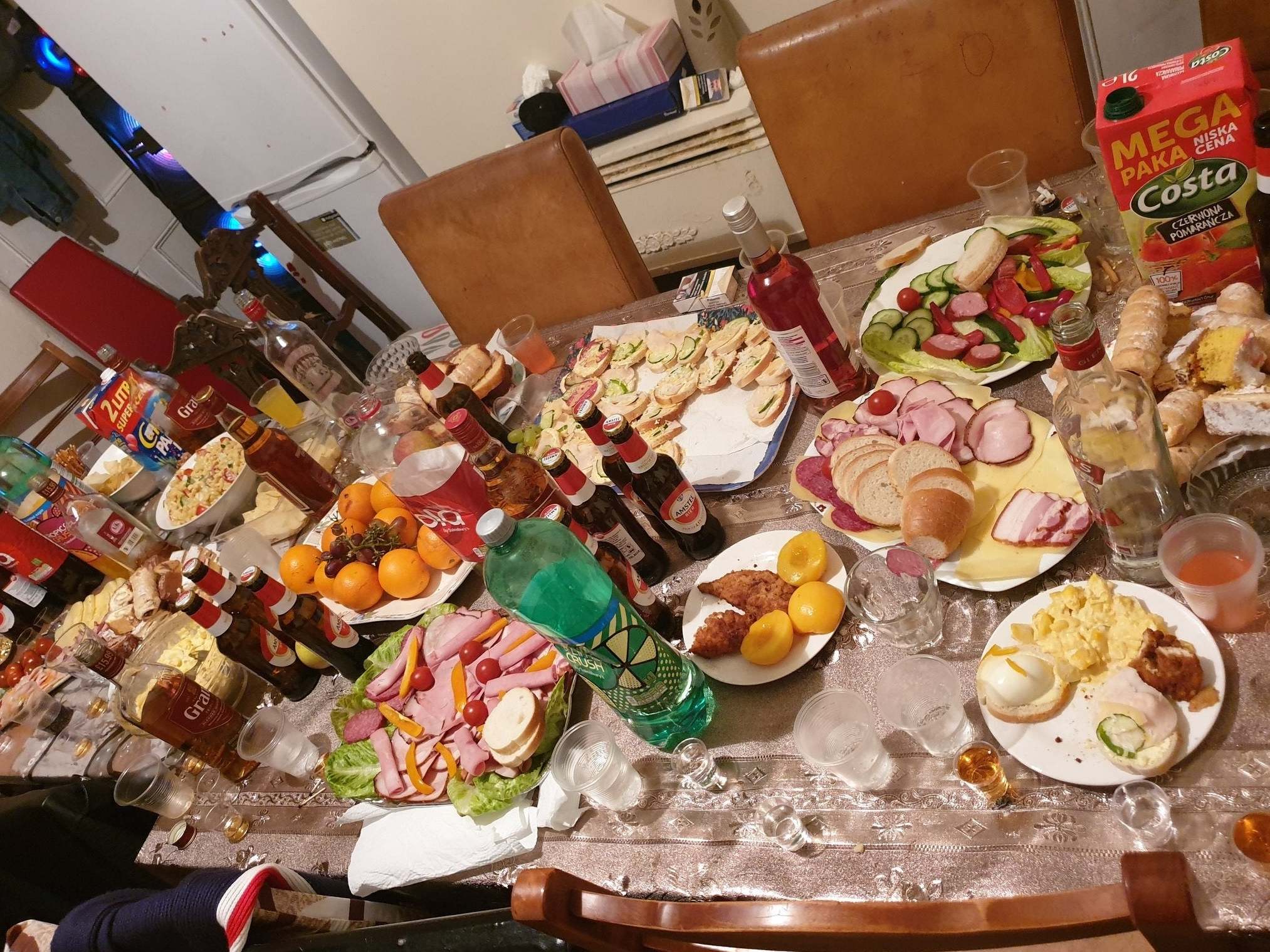 An extensive buffet was available at the karaoke lockdown party in Normanton, Derbyshire