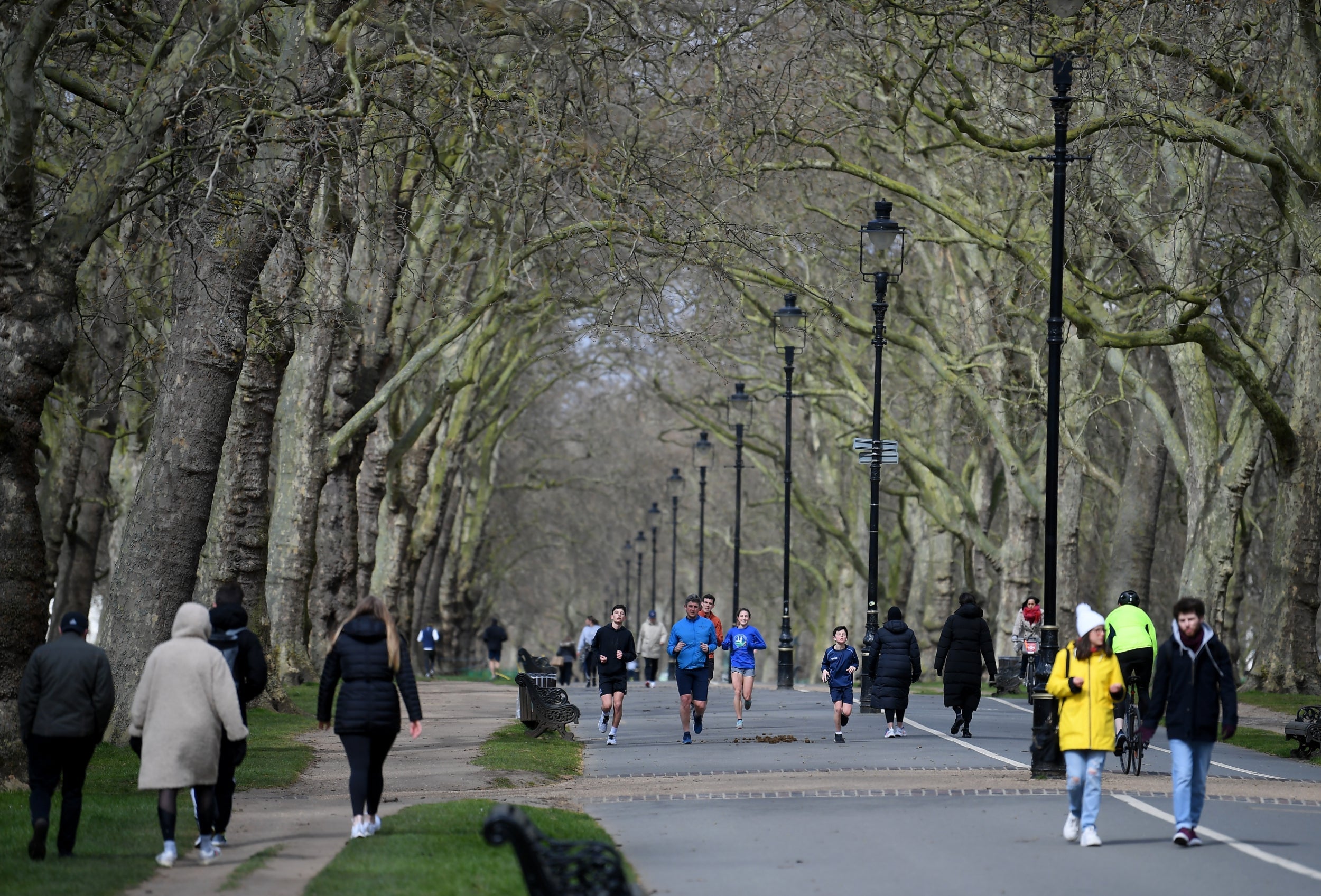 Hyde Park in London was still busy at the weekend