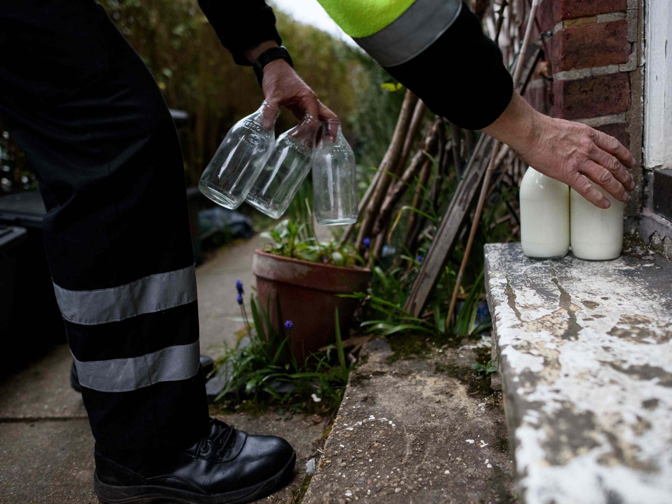 Mine’s a pint: ‘People need more milk, and they want things like vegetable boxes, too,’ says milkman Simon Mellin