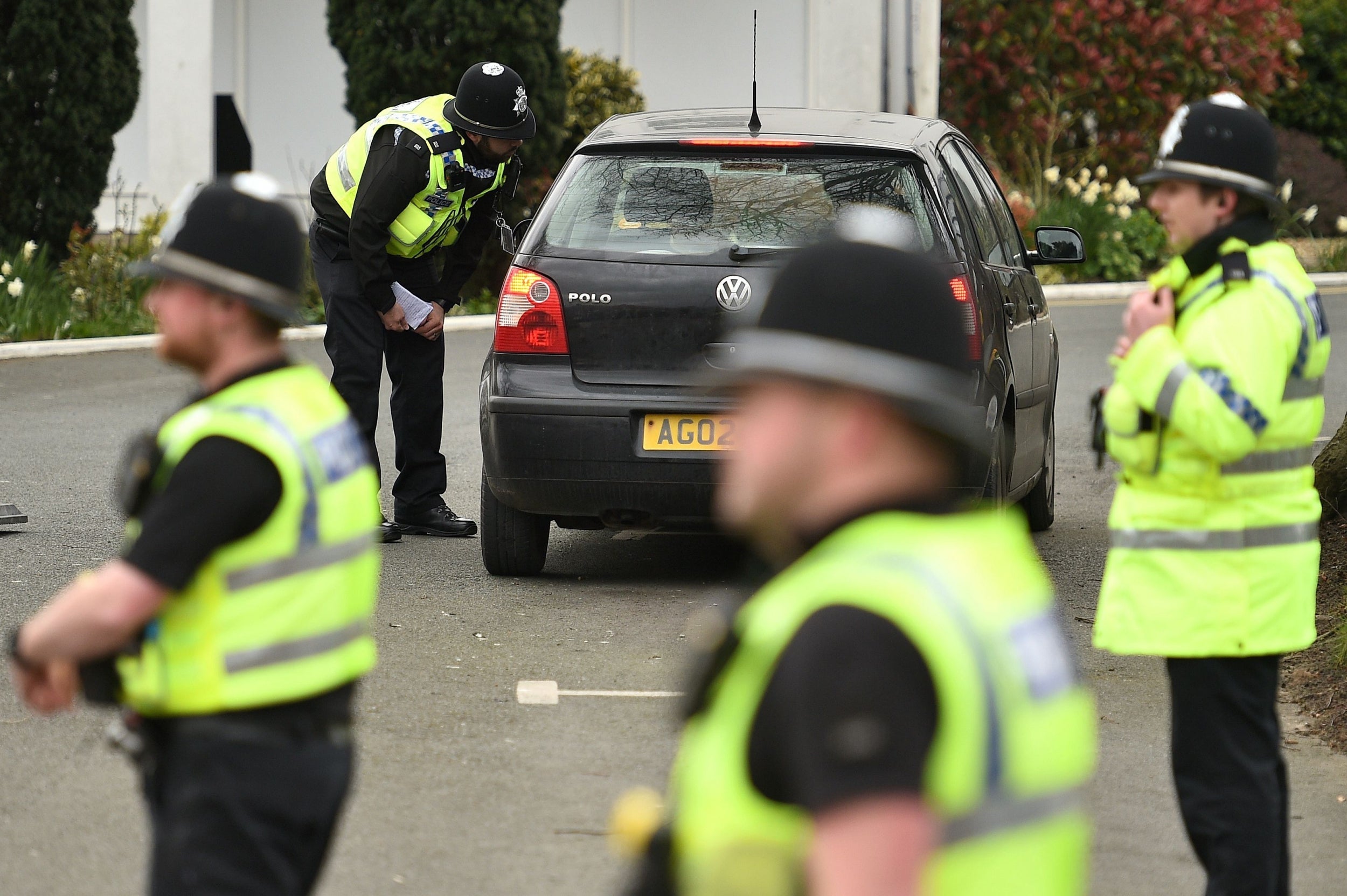 Officers from North Yorkshire Police stop motorists to check that their travel is ‘essential’ in York