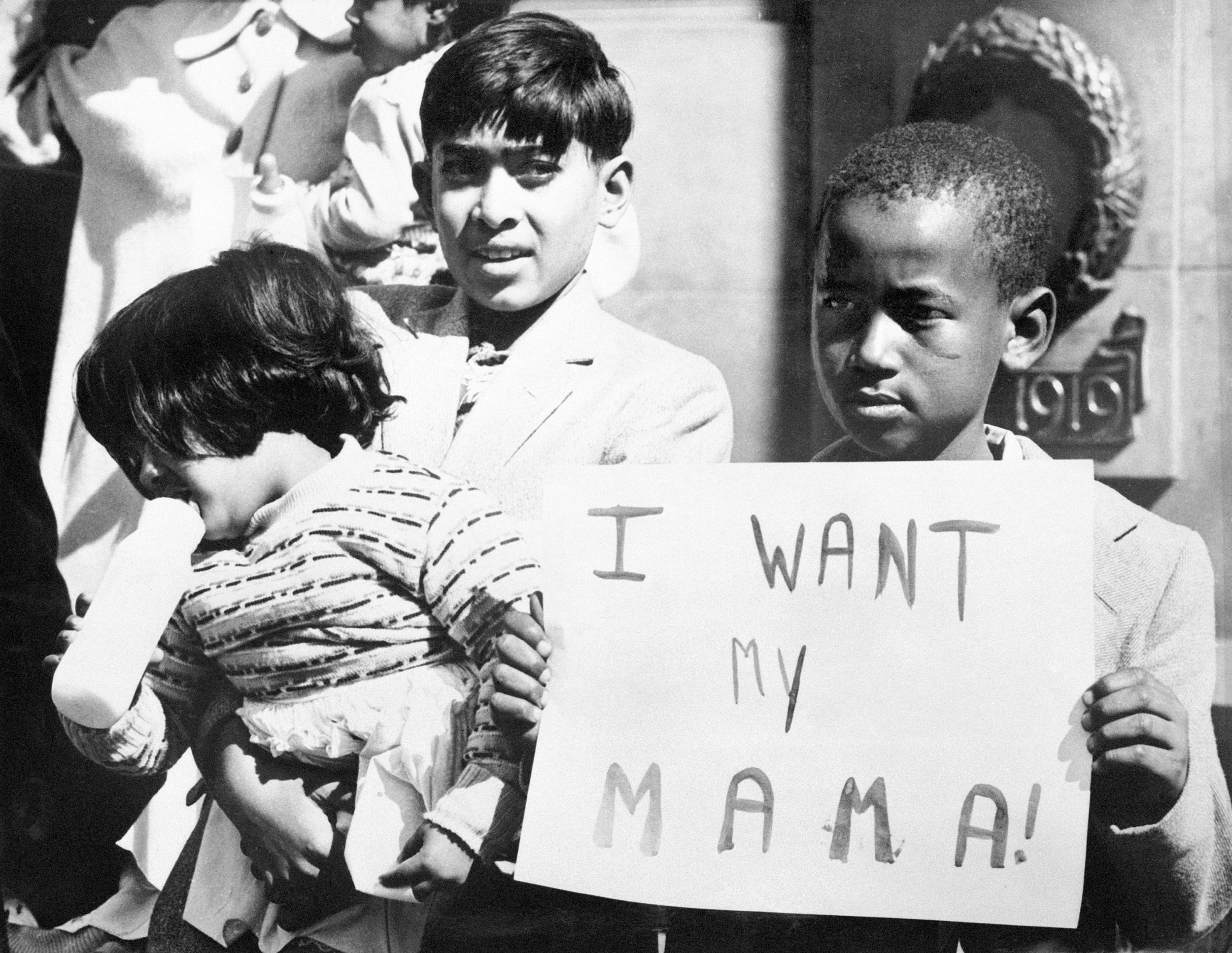 A child demonstrates in front of Johannesburg’s city hall after the Sharpeville massacre (AFP/Getty)