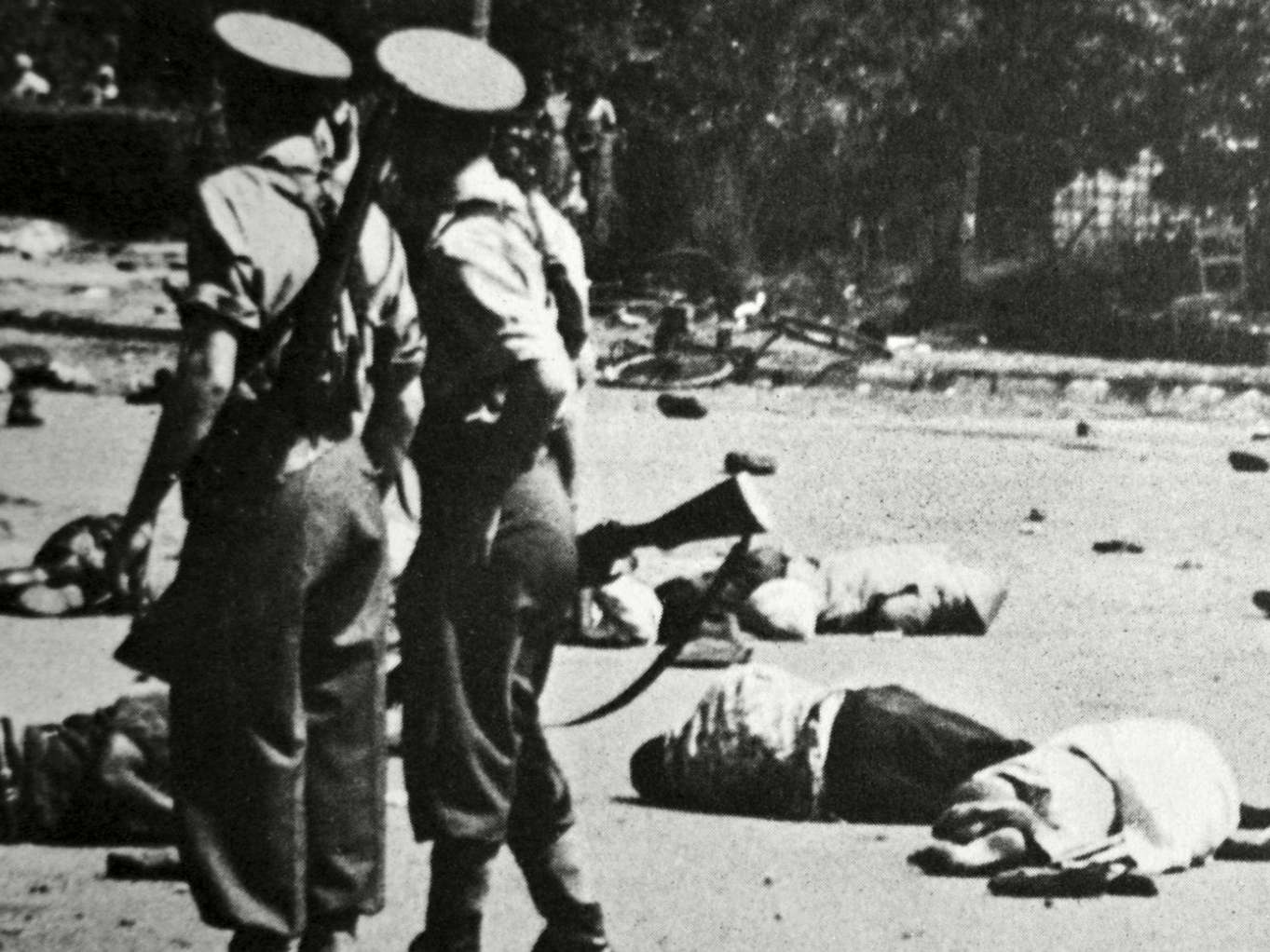 The aftermath of the Sharpeville massacre