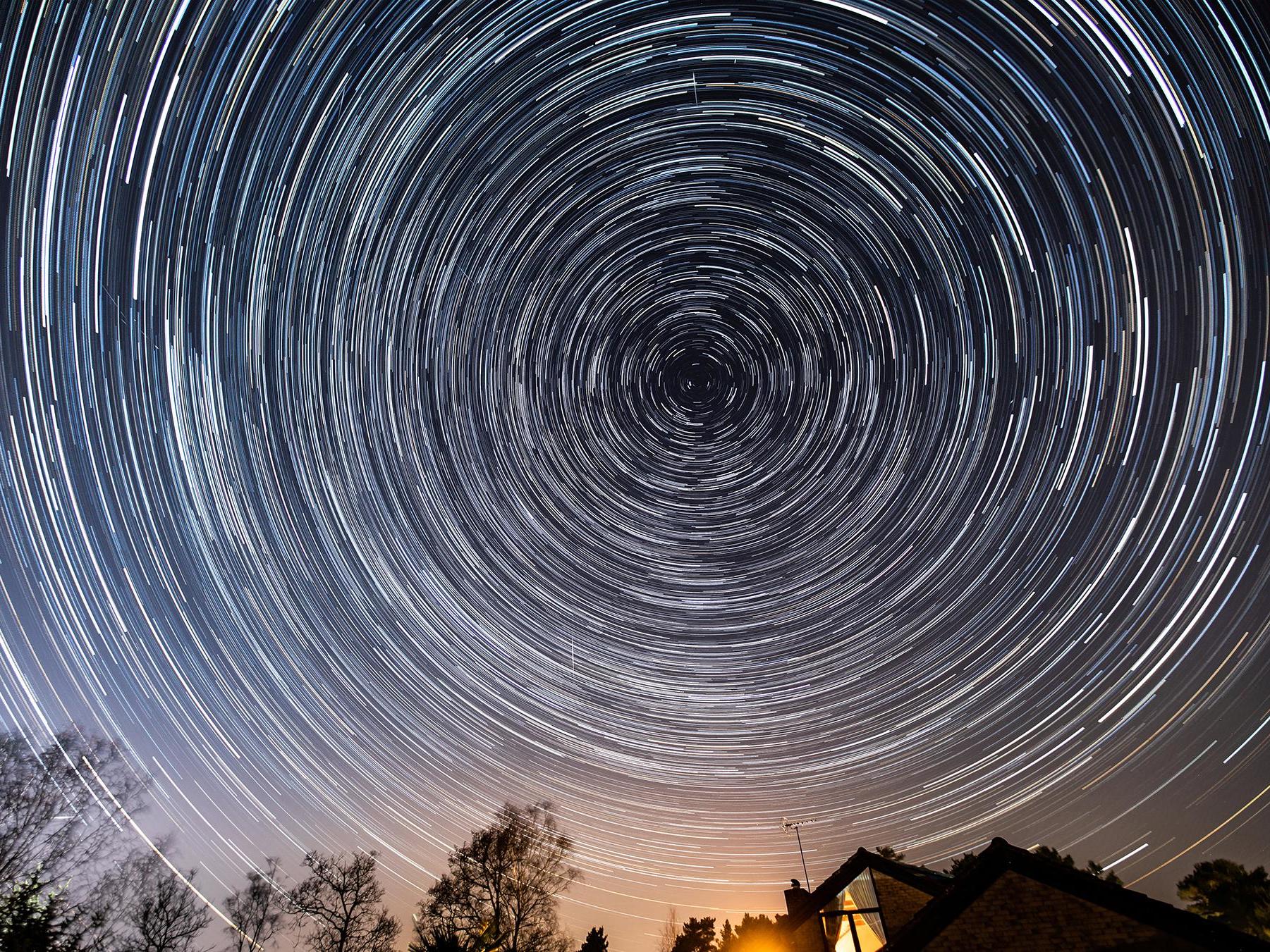 With flights grounded around the world due to the coronavirus outbreak, photographers have been able to capture stunning images of star trails - the streaks of light left by stars as the earth rotates - without the usual interruption caused by air traffic.
