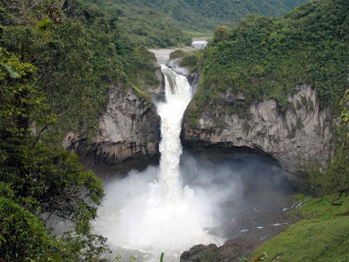 The San Rafael Waterfall on the Coca River previously attracted tens of thousands of people a year