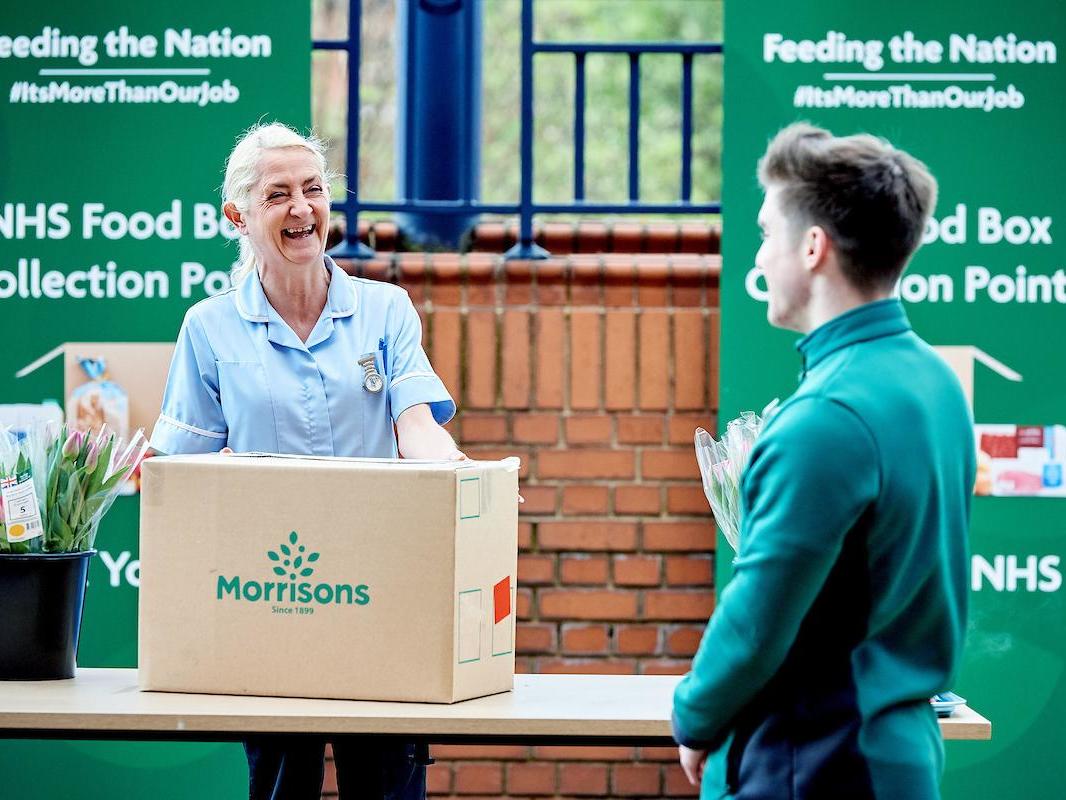 The boxes are available for NHS staff to collect from hospital car parks (Morrisons)