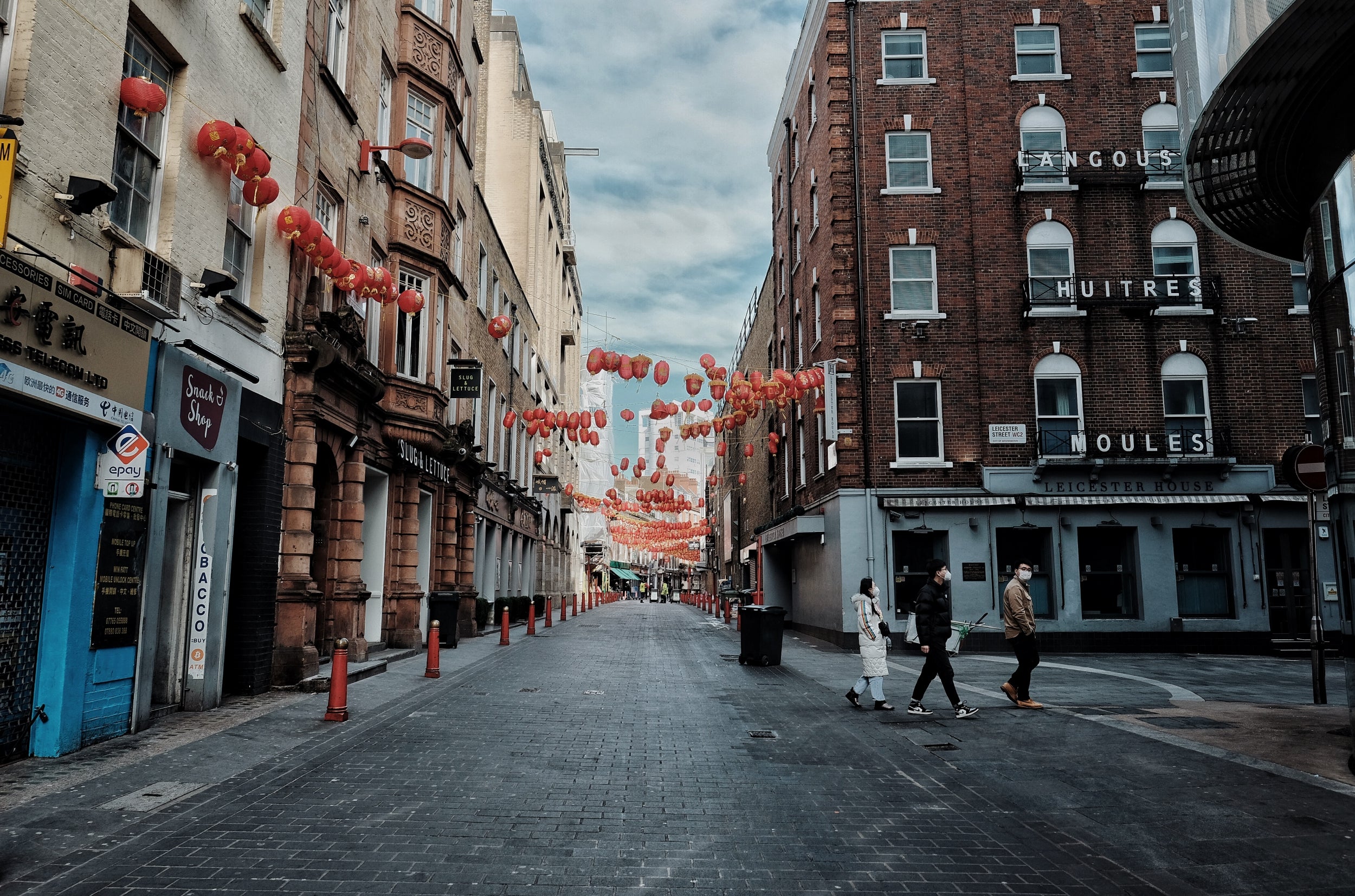 An empty street in the heart of Chinatown