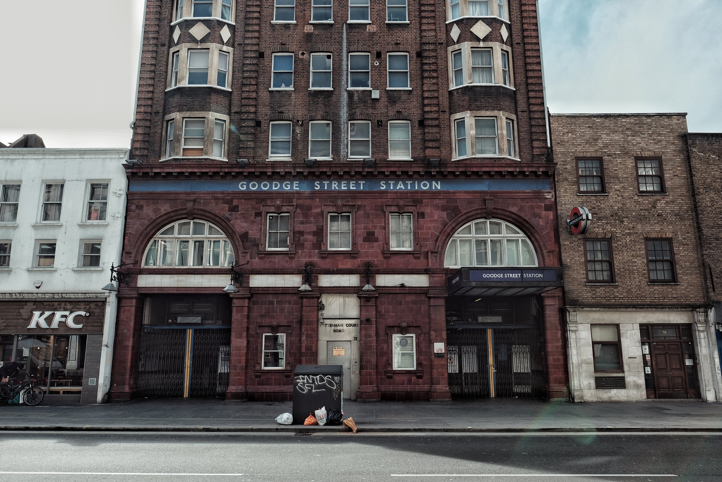 Goodge Street Station is one of the many stations closed to help reduce the spread