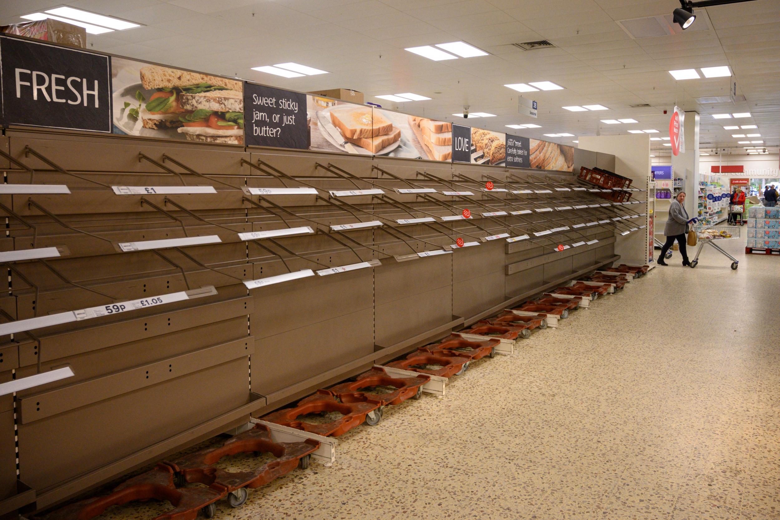 The impact of empty supermarket shelves is hitting ethinic minorities and the poor hardest (AFP/Getty)