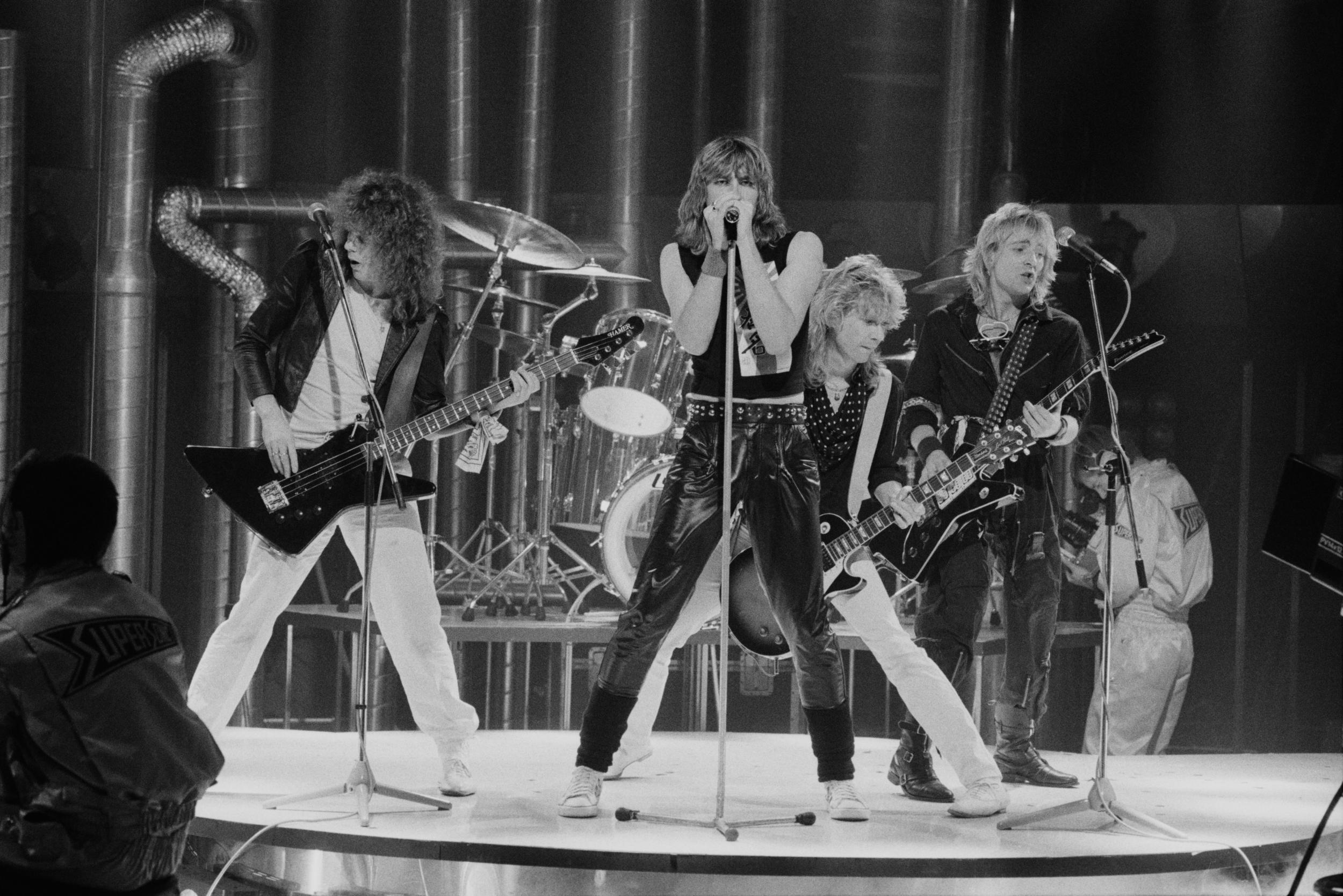 Def Leppard on Channel 4 in 1983 (Getty)