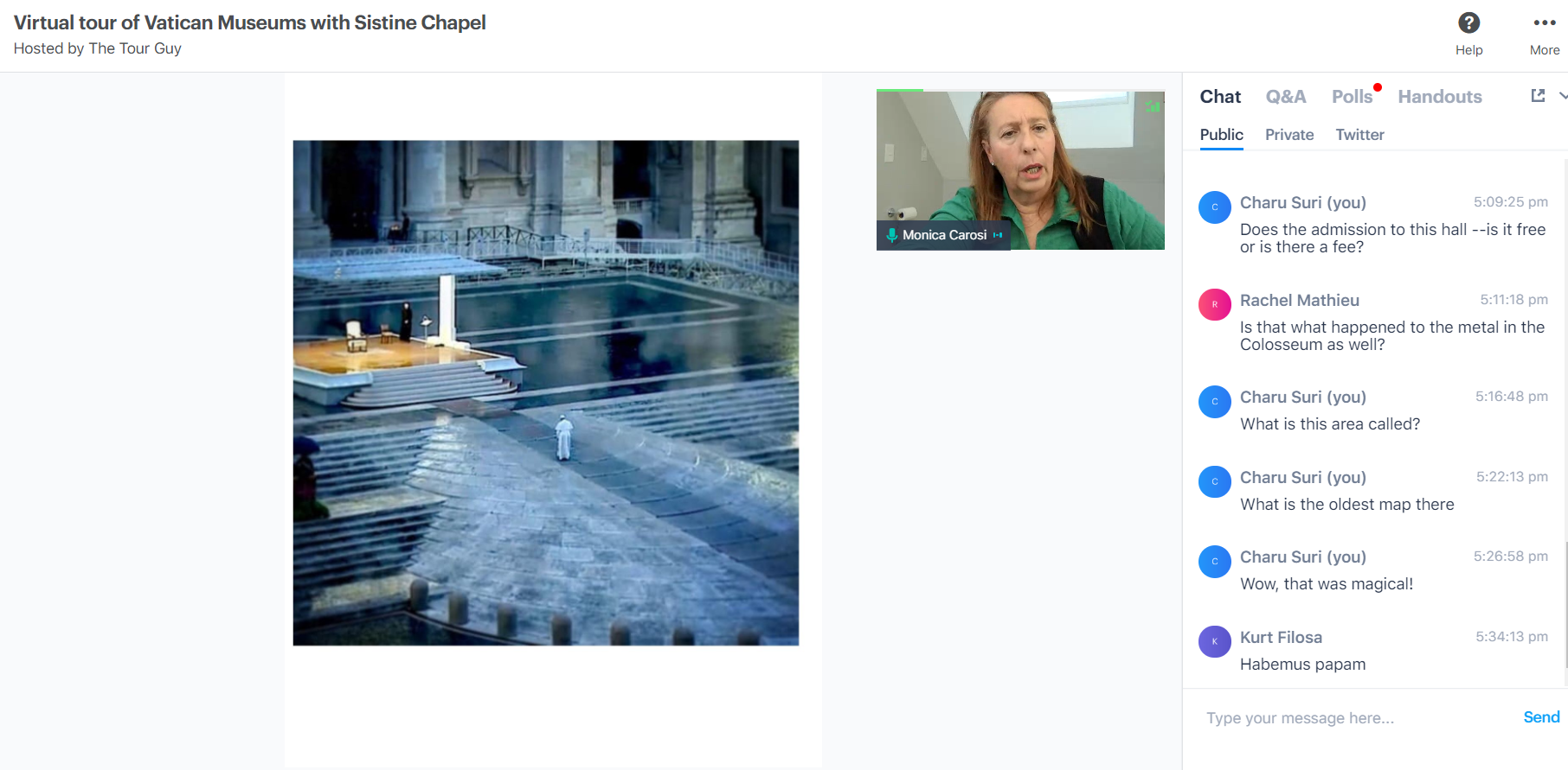 A deserted Vatican square