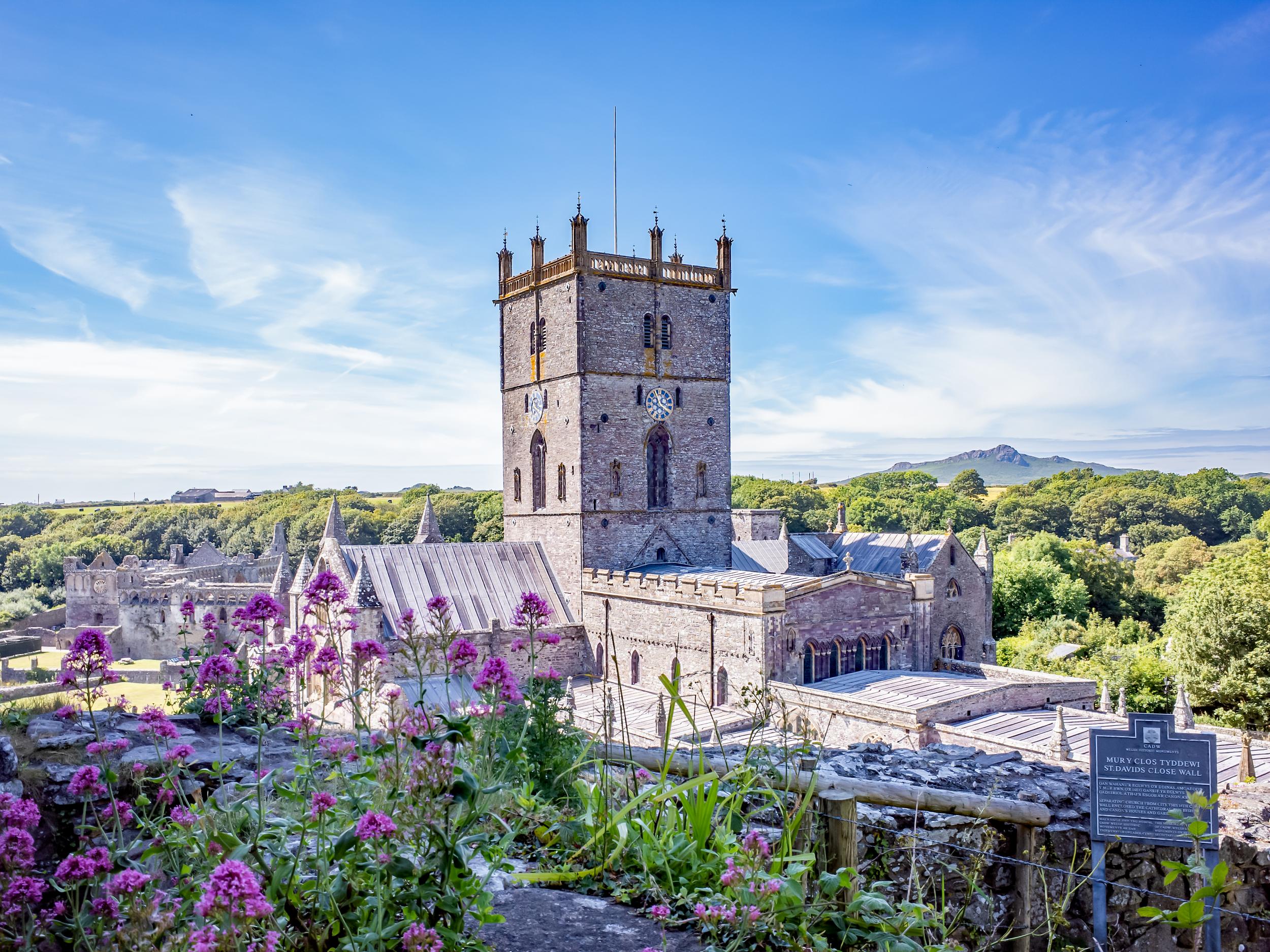 Closed: St Davids Cathedral in Pembrokeshire, west Wales