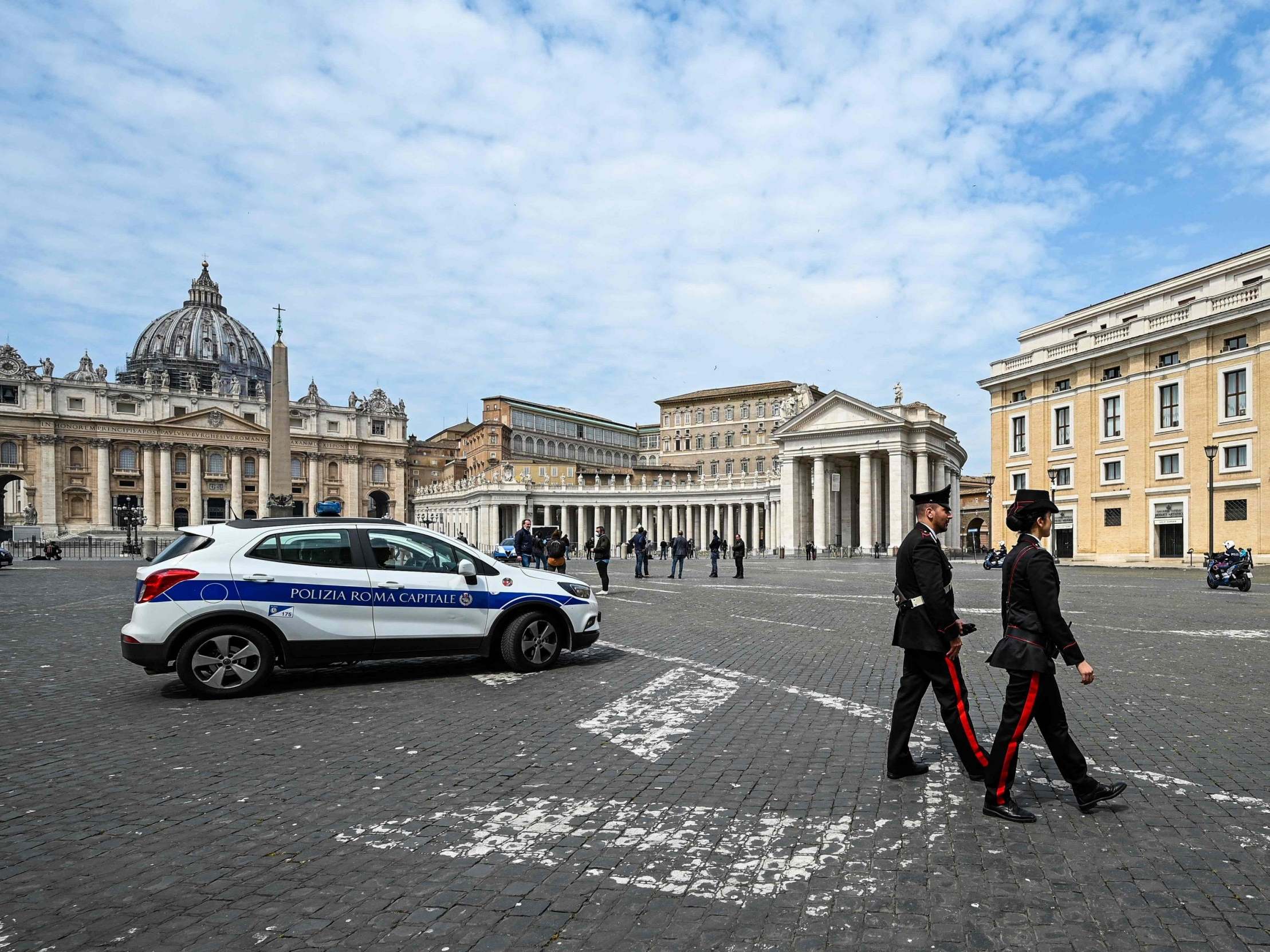 People have been fined in Rome after taking part in a protest organised by a far-right group during the coronavirus lockdown