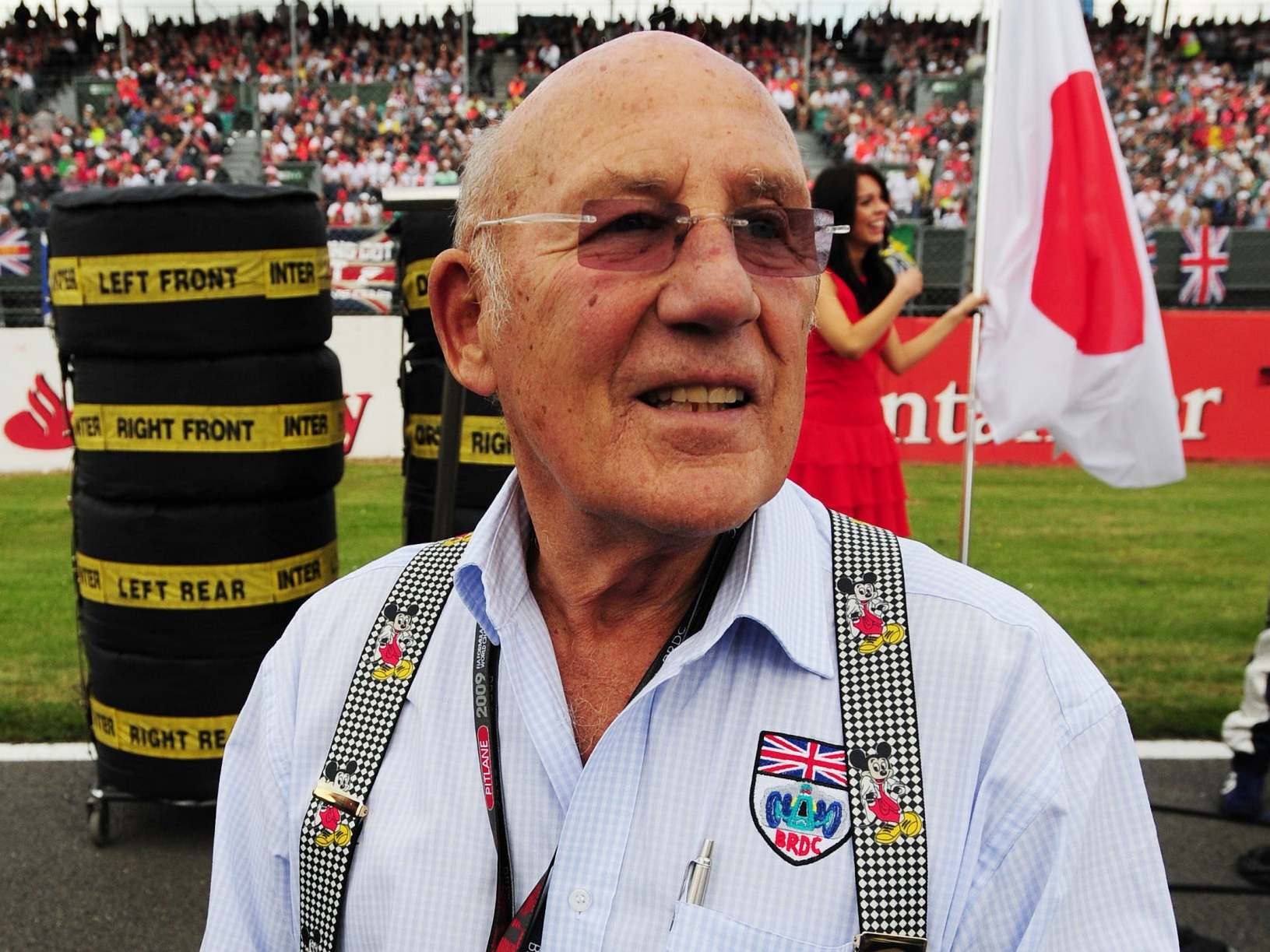 Moss at the British Grand Prix in Silverstone in 2009