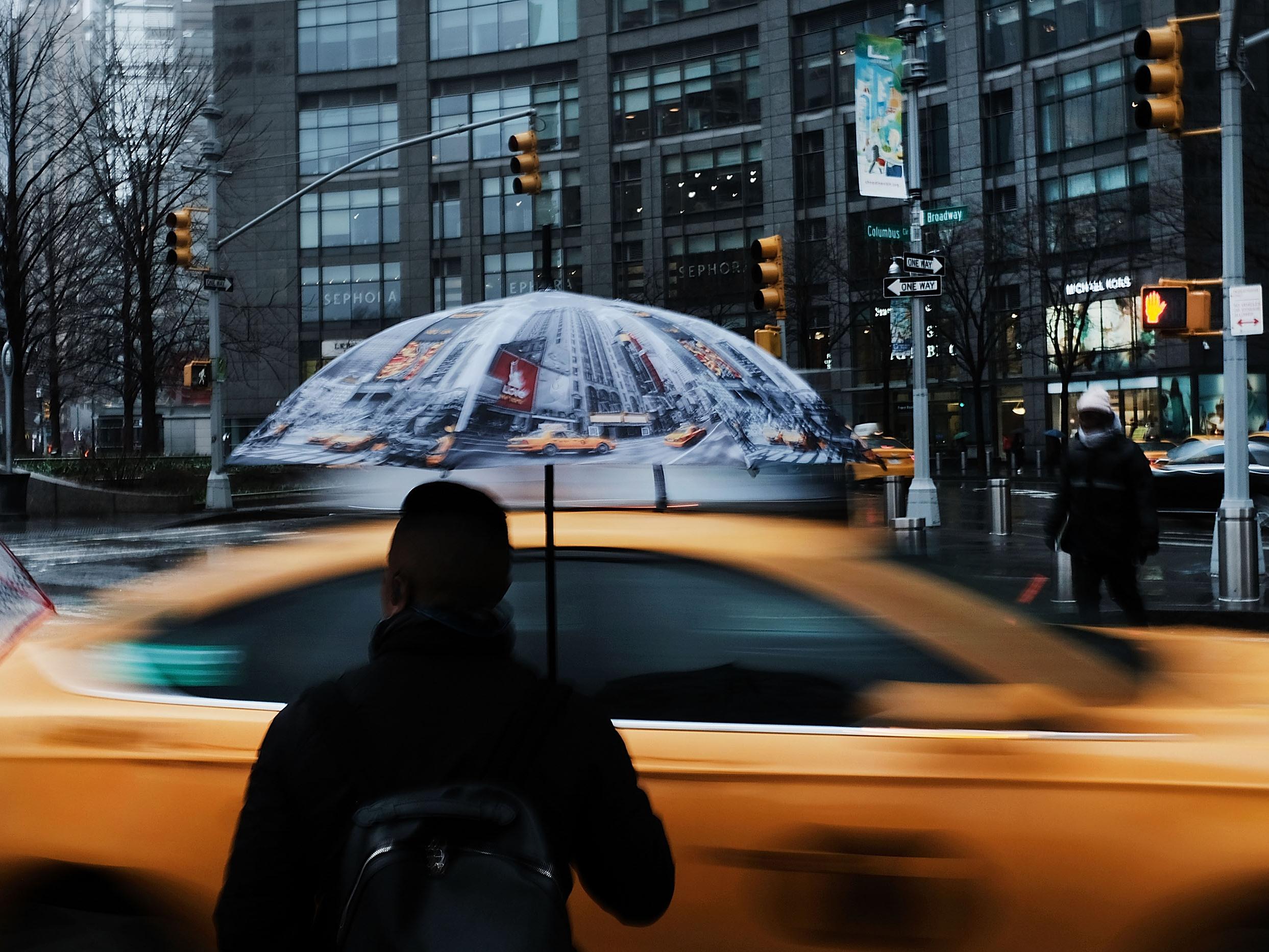 Dark clouds, hail and thunderstorms make the Big Apple seem all the more apocalyptic