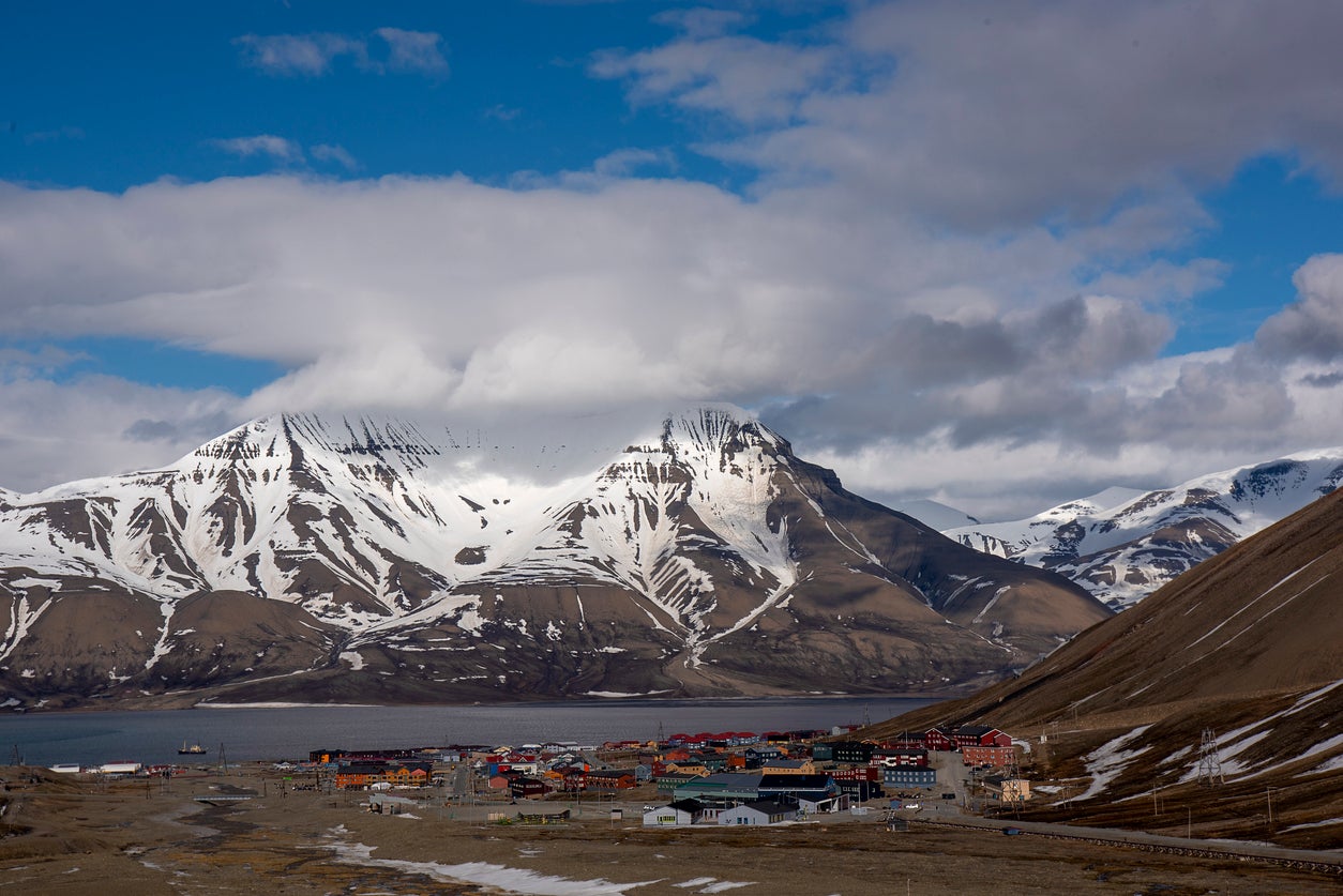The remote mountain ranges of Svalbard