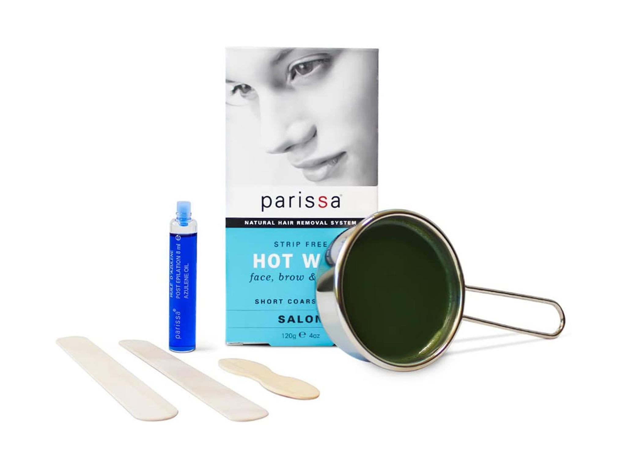 With this kit, apply the wax, wait for it to cool, then pull off in the opposite direction to hair growth