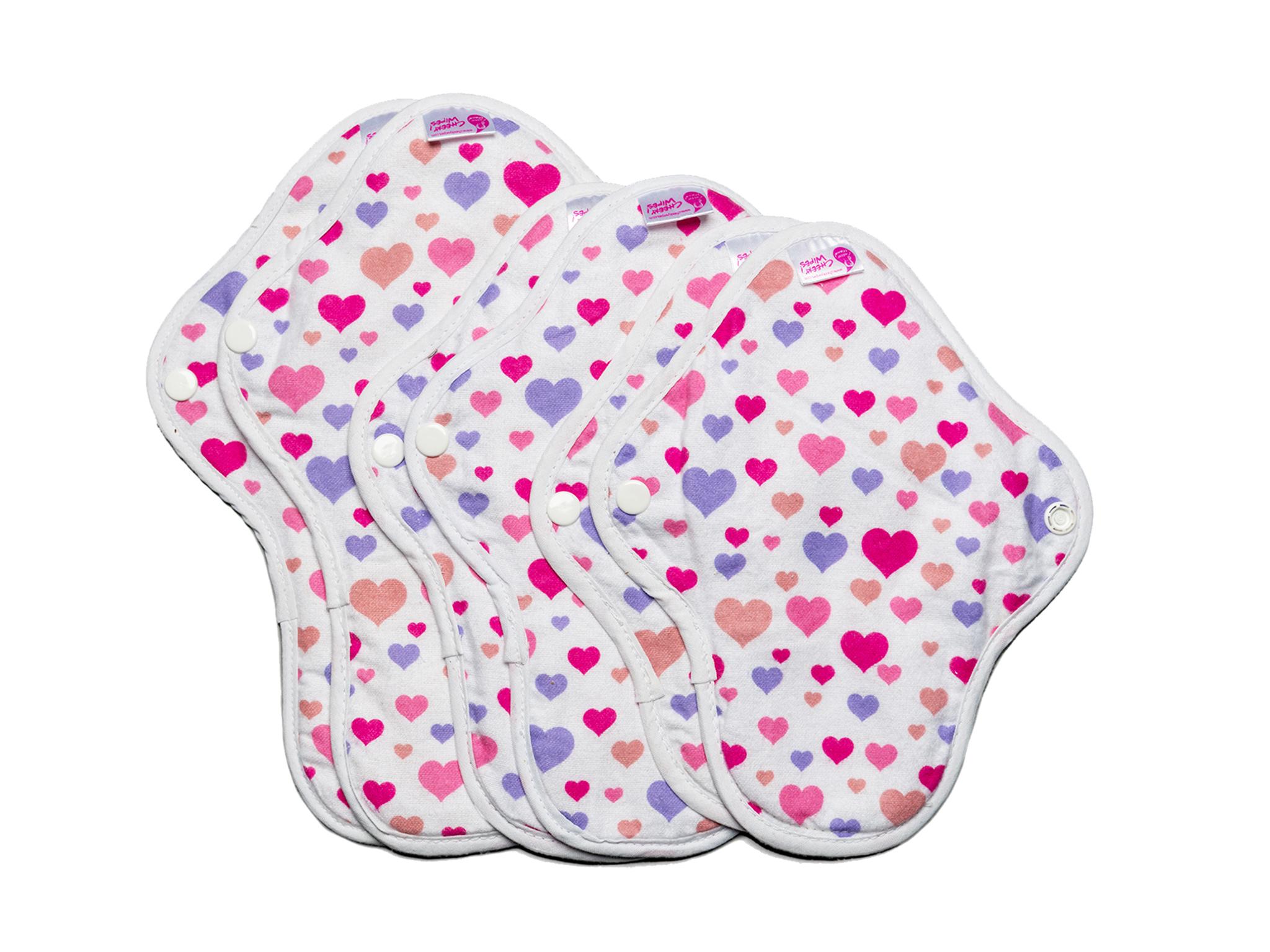 These reusable sanitary towels are easy to clean, simple to use and will cut down on waste (Cheeky Wipes)