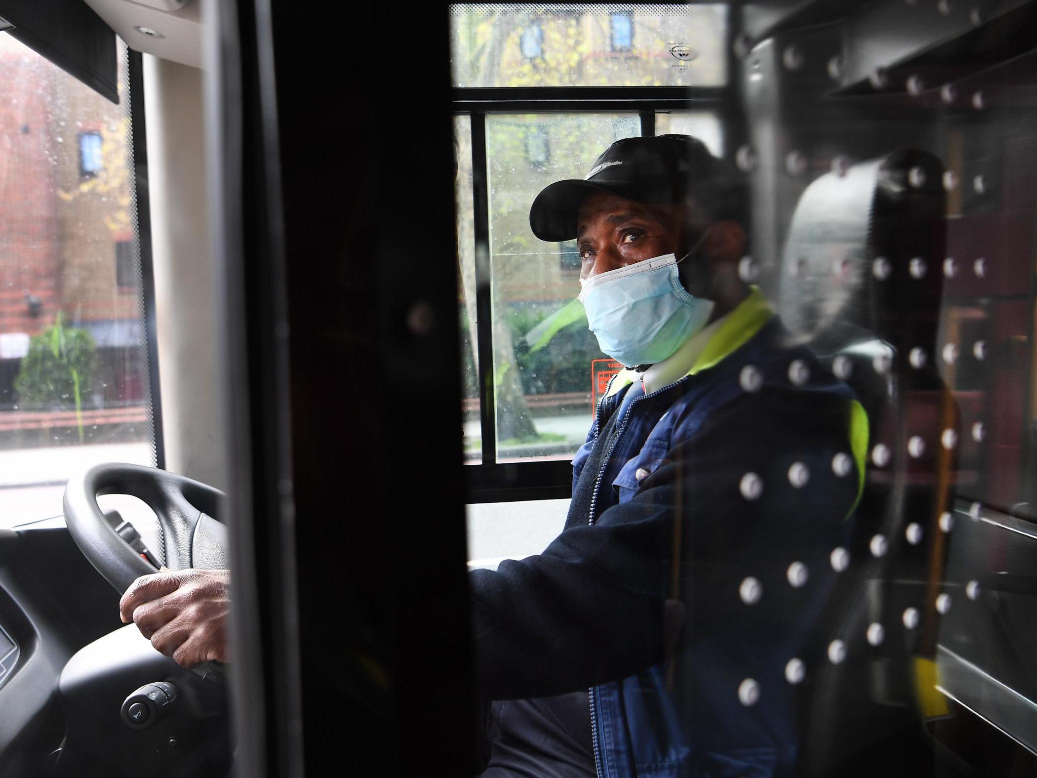 London bus driver on number twelve route in central London