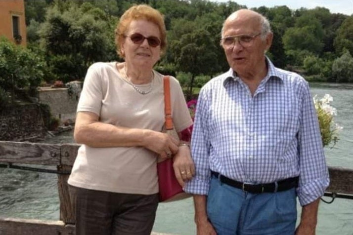 Rosa Fretti with Roberto Micheletti (Federica Marsi/The Independent)